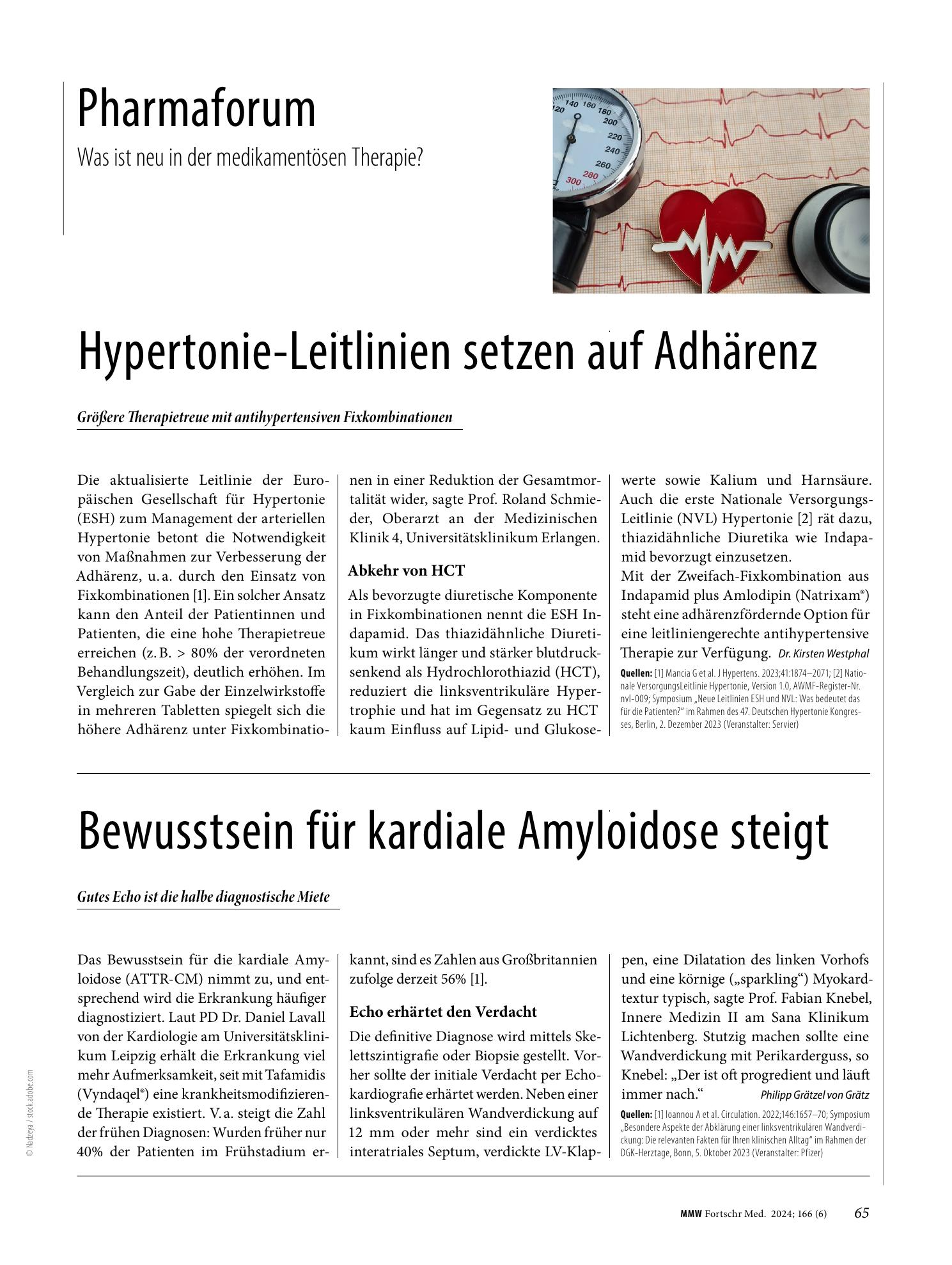 Vorschauseite 1: Bewusstsein für kardiale Amyloidose steigt