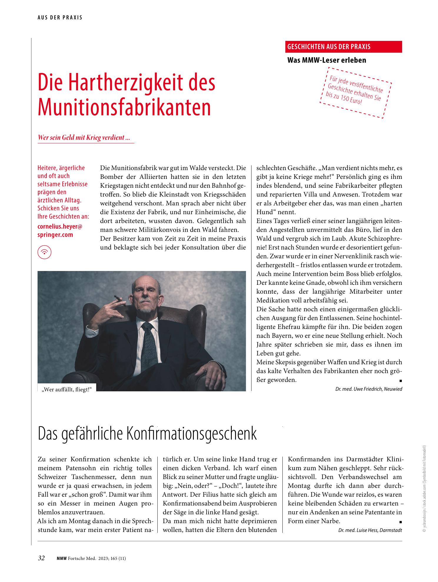 Vorschauseite 1: Die Hartherzigkeit des Munitionsfabrikanten