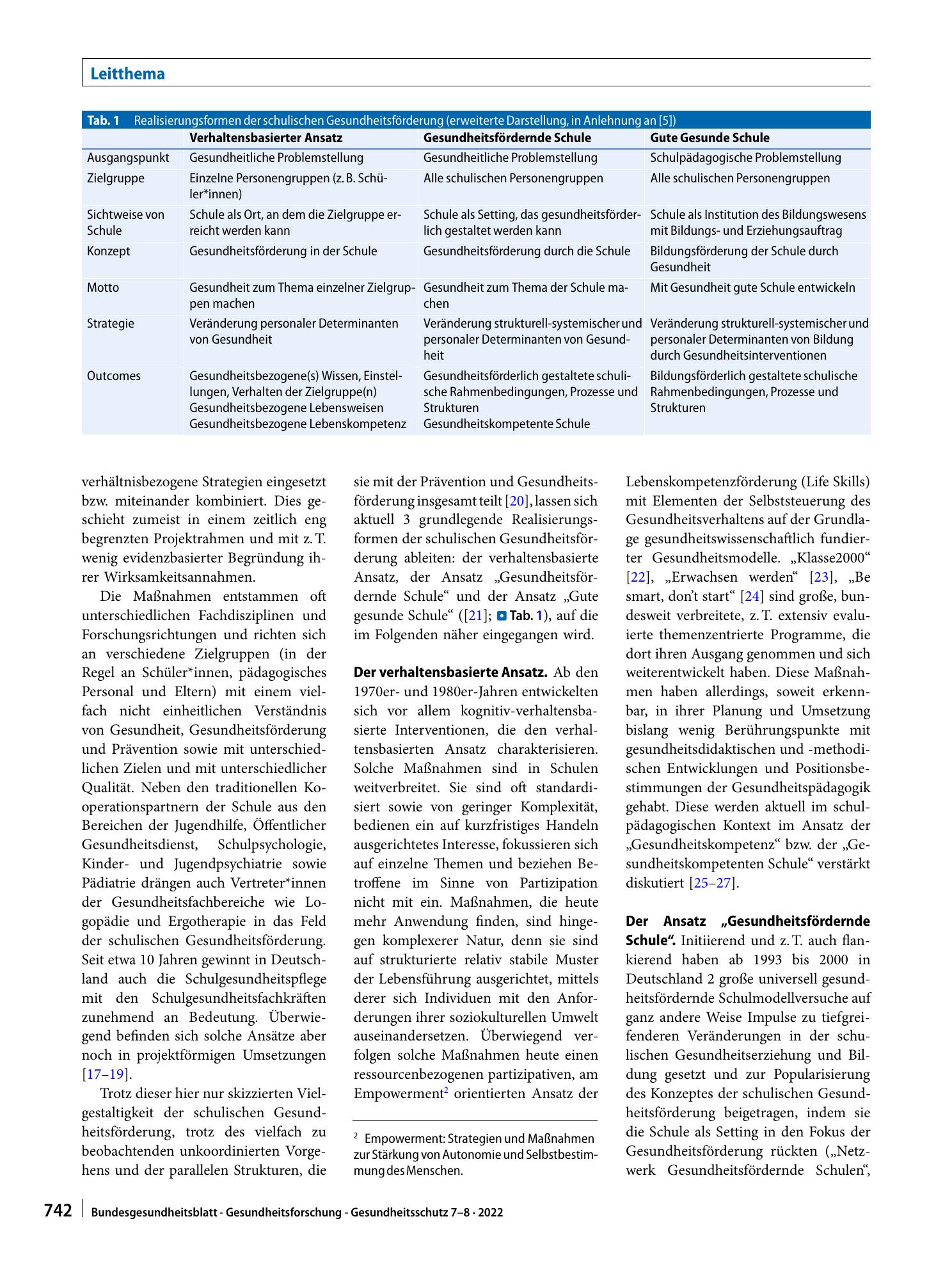 Vorschauseite 2: Schulische Gesundheitsförderung von Ottawa bis heute: Chancen und Herausforderungen