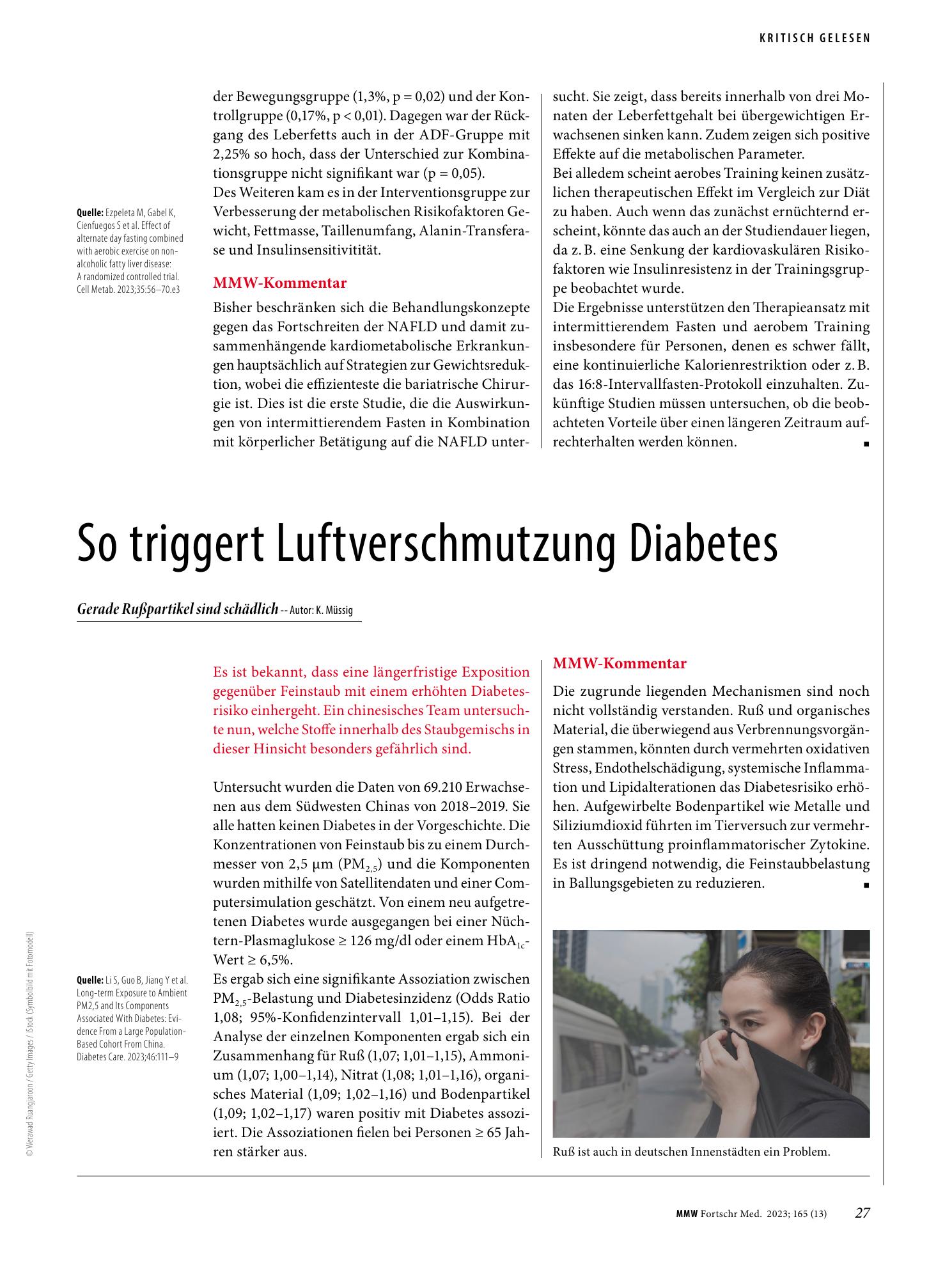 Vorschauseite 1: So triggert Luftverschmutzung Diabetes