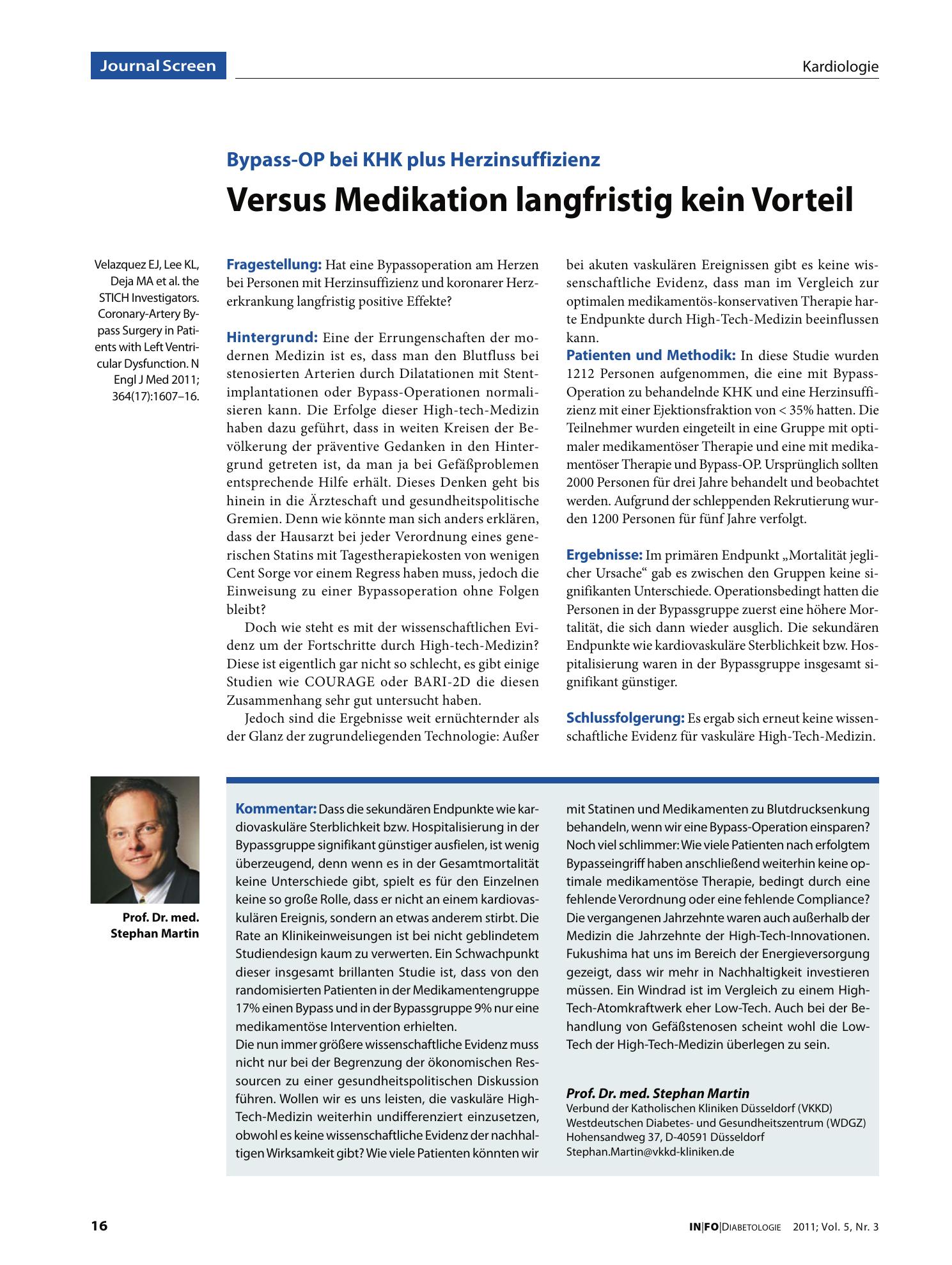 Vorschauseite 1: Versus Medikation langfristig kein Vorteil