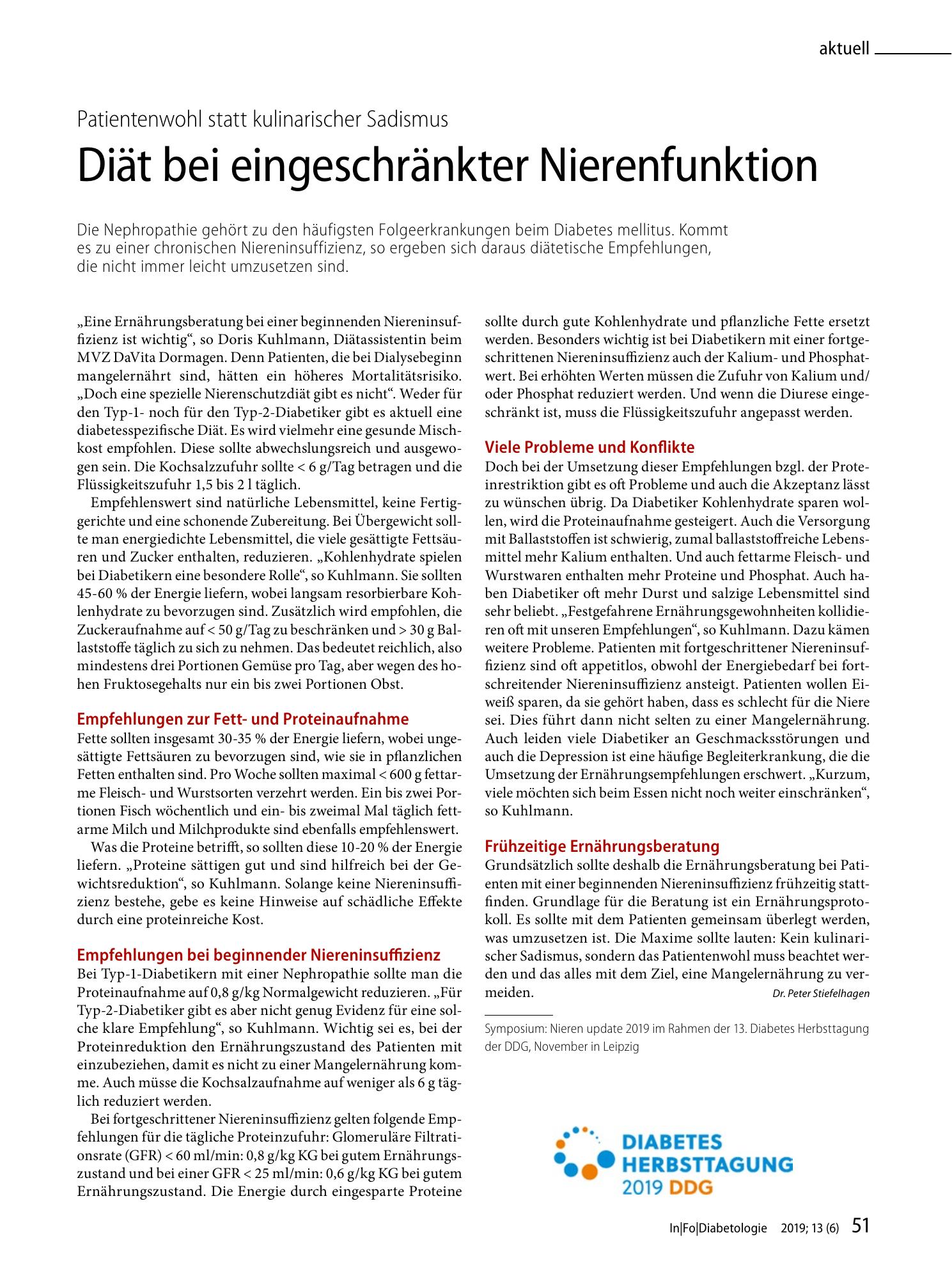 Vorschauseite 1: Diät bei eingeschränkter Nierenfunktion