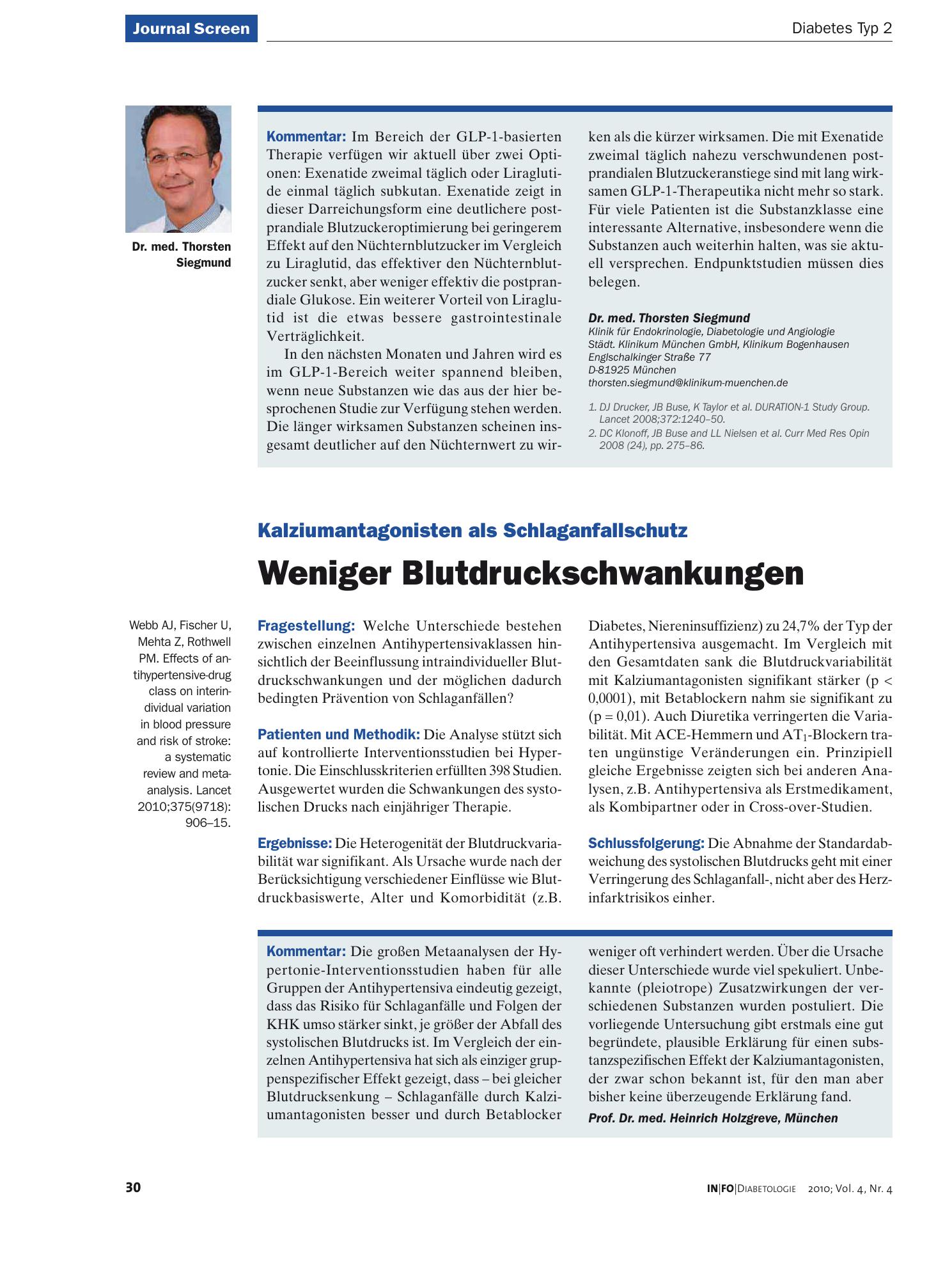 Vorschauseite 1: Weniger Blutdruckschwankungen