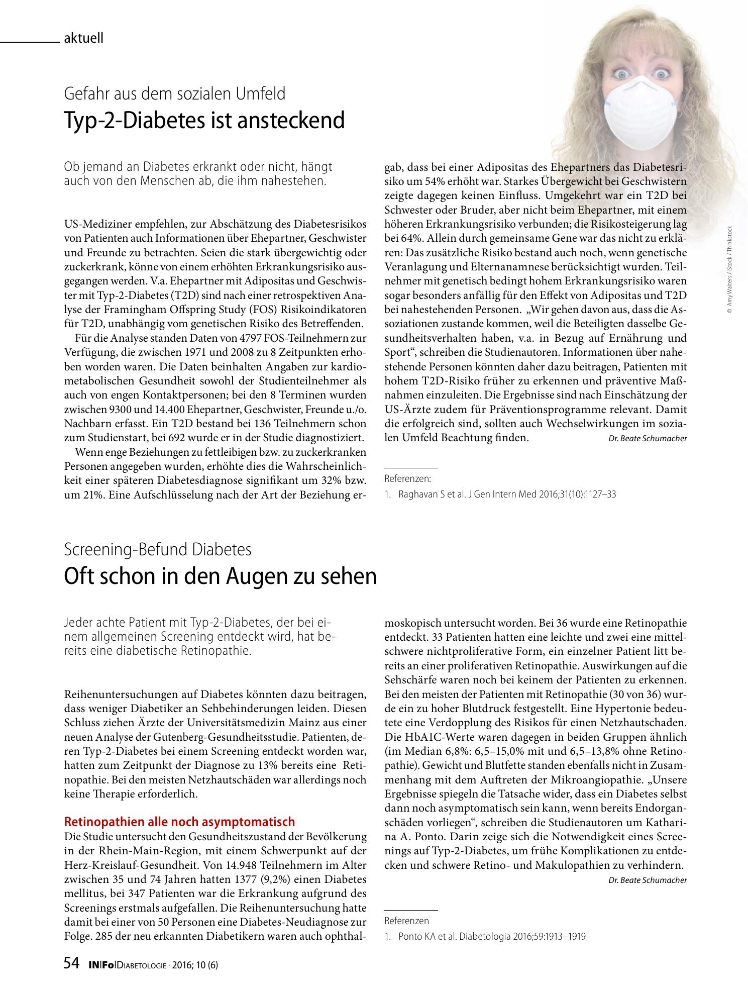 Vorschauseite 1: Oft schon in den Augen zu sehen
