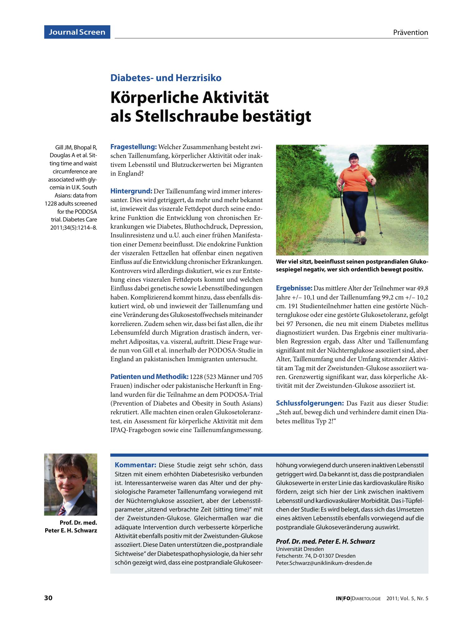 Vorschauseite 1: Körperliche Aktivität als Stellschraube bestätigt