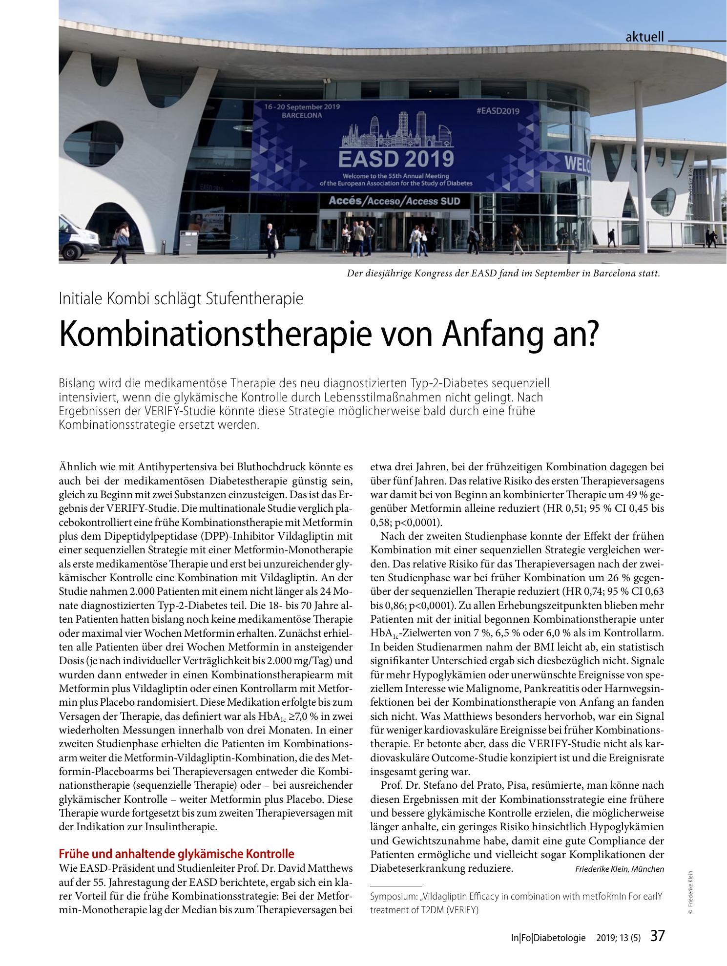 Vorschauseite 1: Kombinationstherapie von Anfang an?