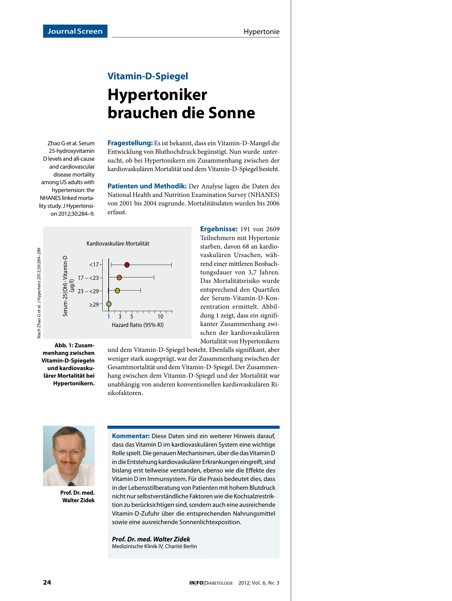 Vorschauseite 1: Hypertoniker brauchen die Sonne