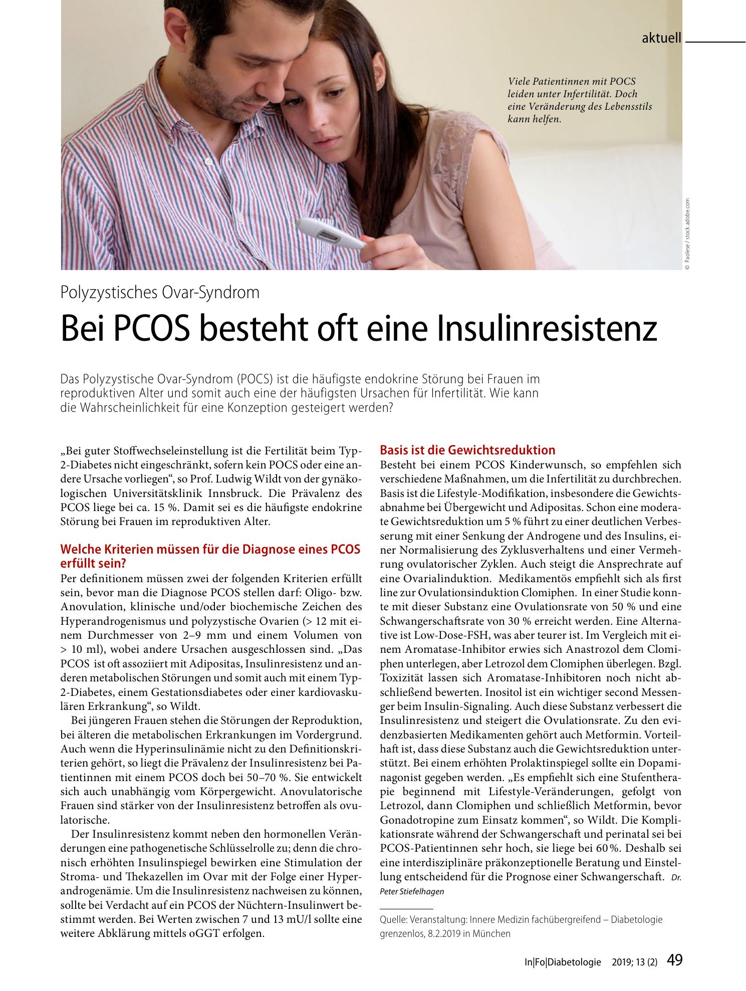Vorschauseite 1: Bei PCOS besteht oft eine Insulinresistenz