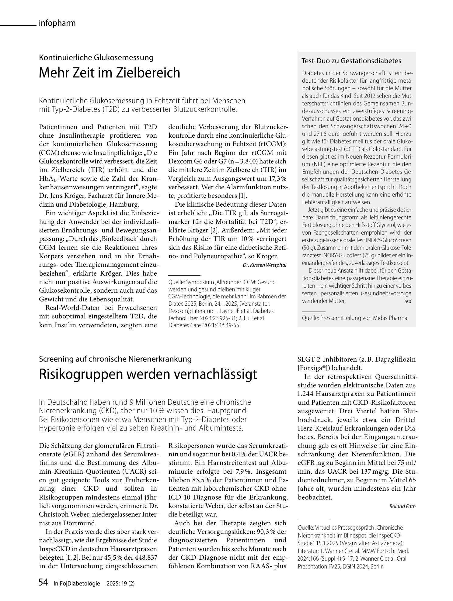 Vorschauseite 1: Test-Duo zu Gestationsdiabetes