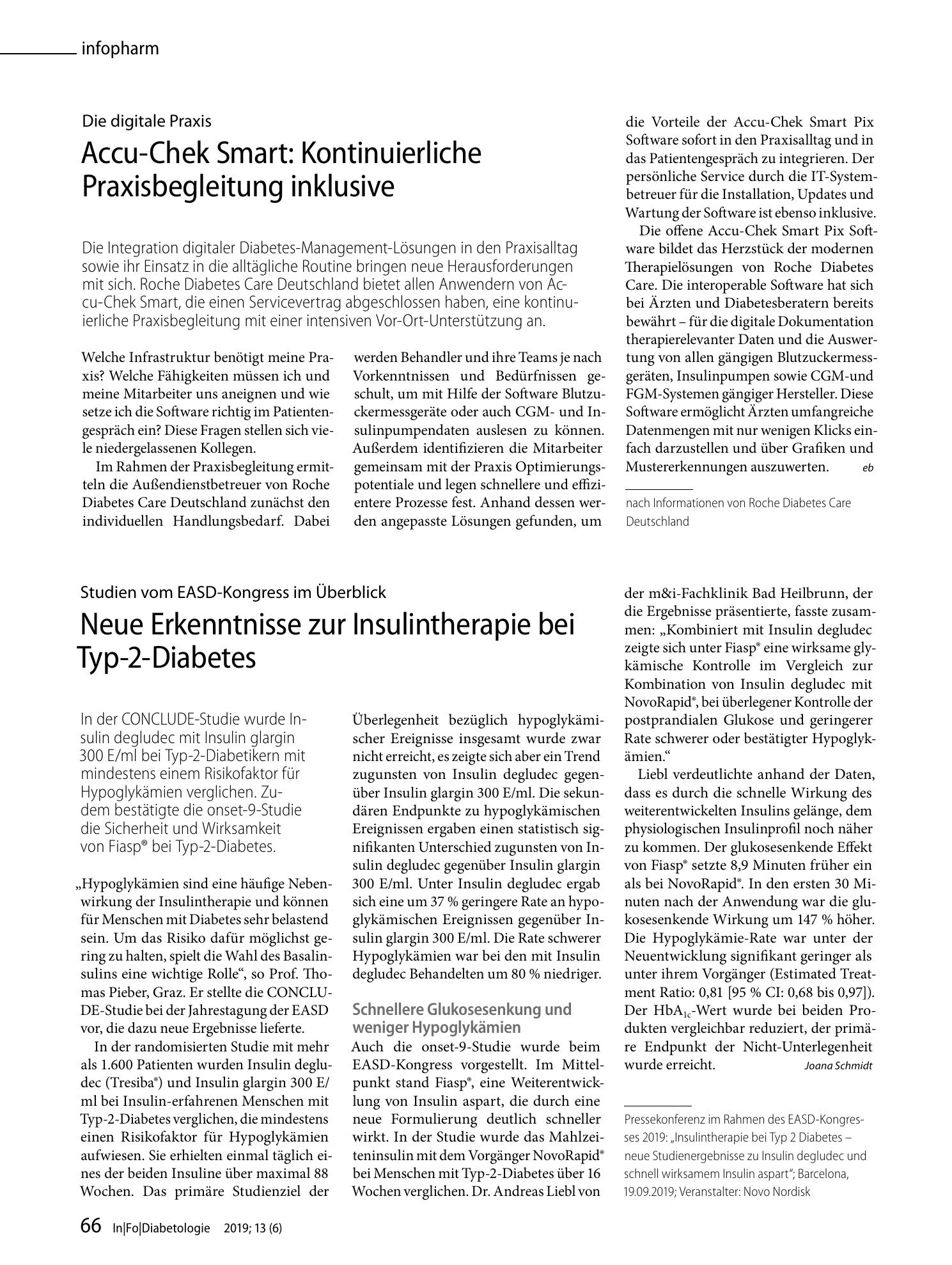 Vorschauseite 1: Accu-Chek Smart: Kontinuierliche Praxisbegleitung inklusive
