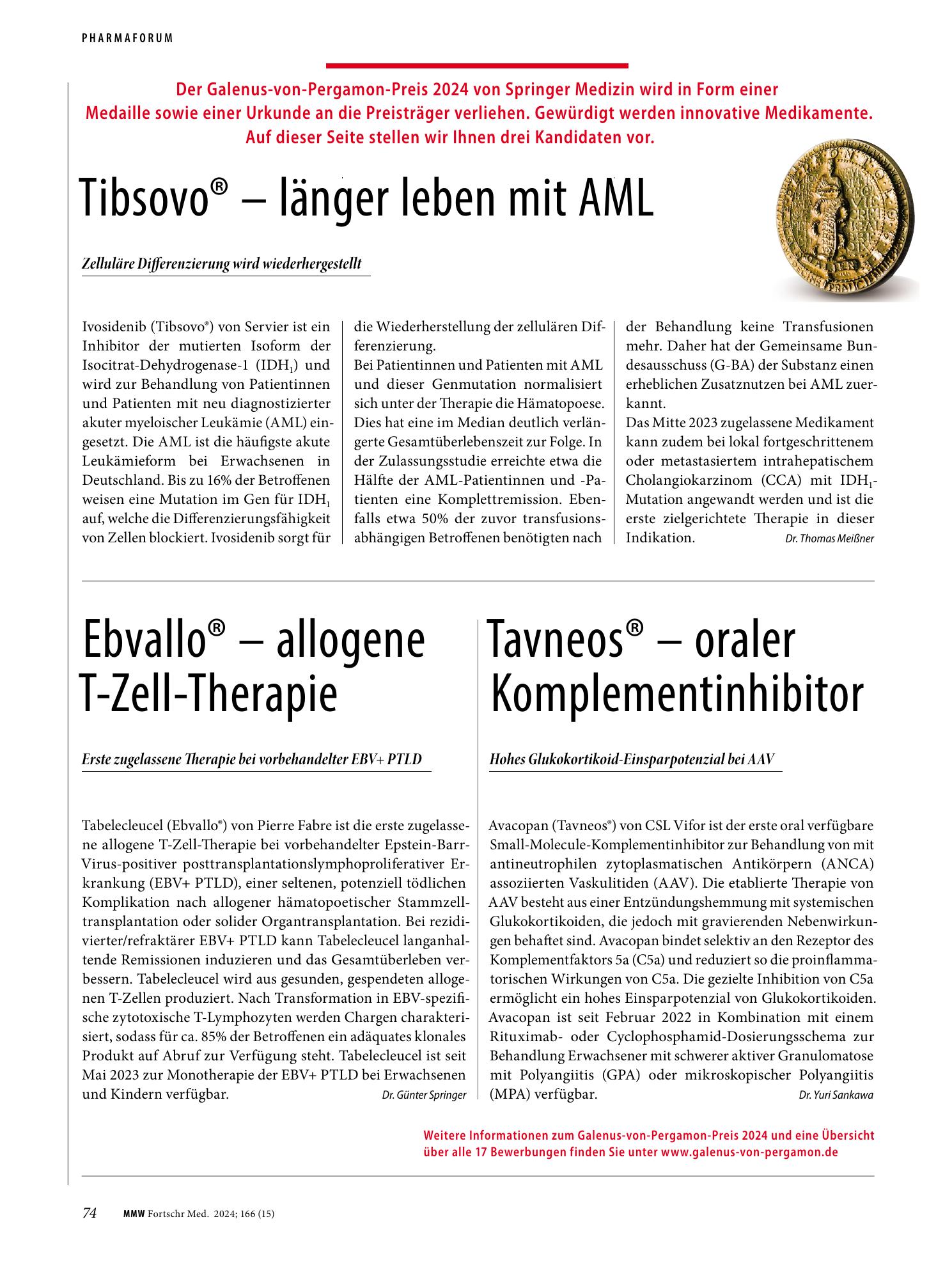 Vorschauseite 1: Ebvallo® - allogene T-Zell-Therapie