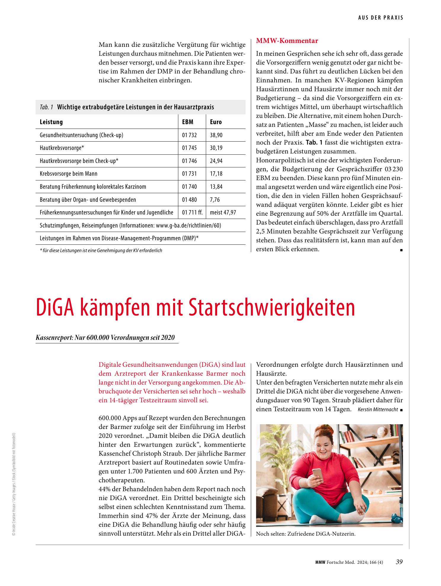 Vorschauseite 1: DiGA kämpfen mit Startschwierigkeiten