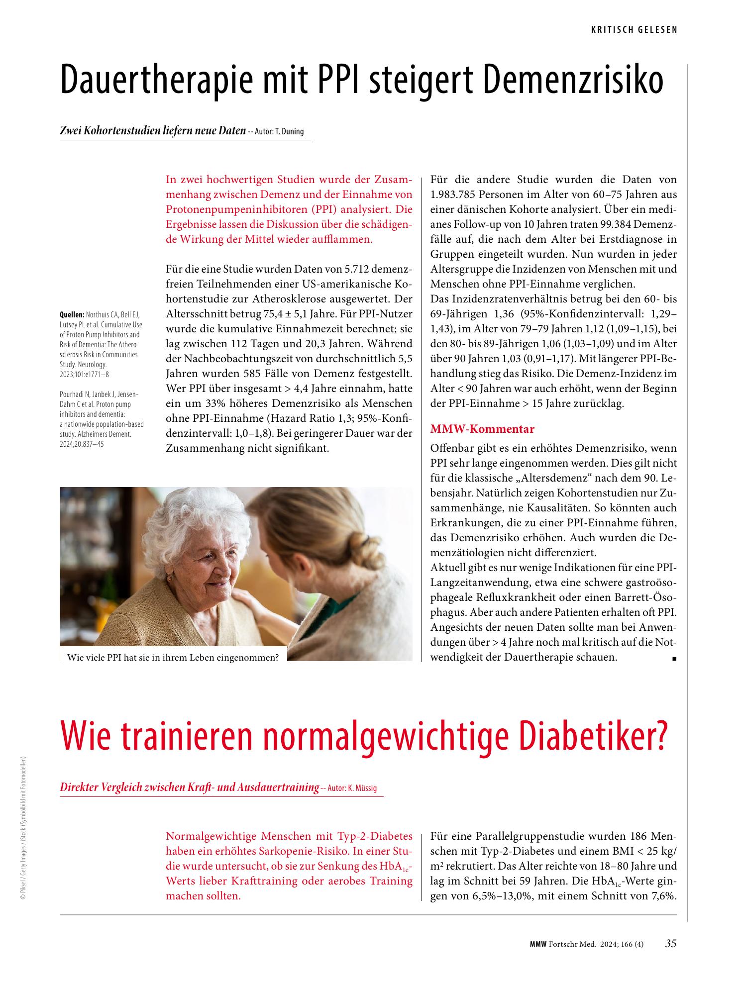 Vorschauseite 1: Dauertherapie mit PPI steigert Demenzrisiko