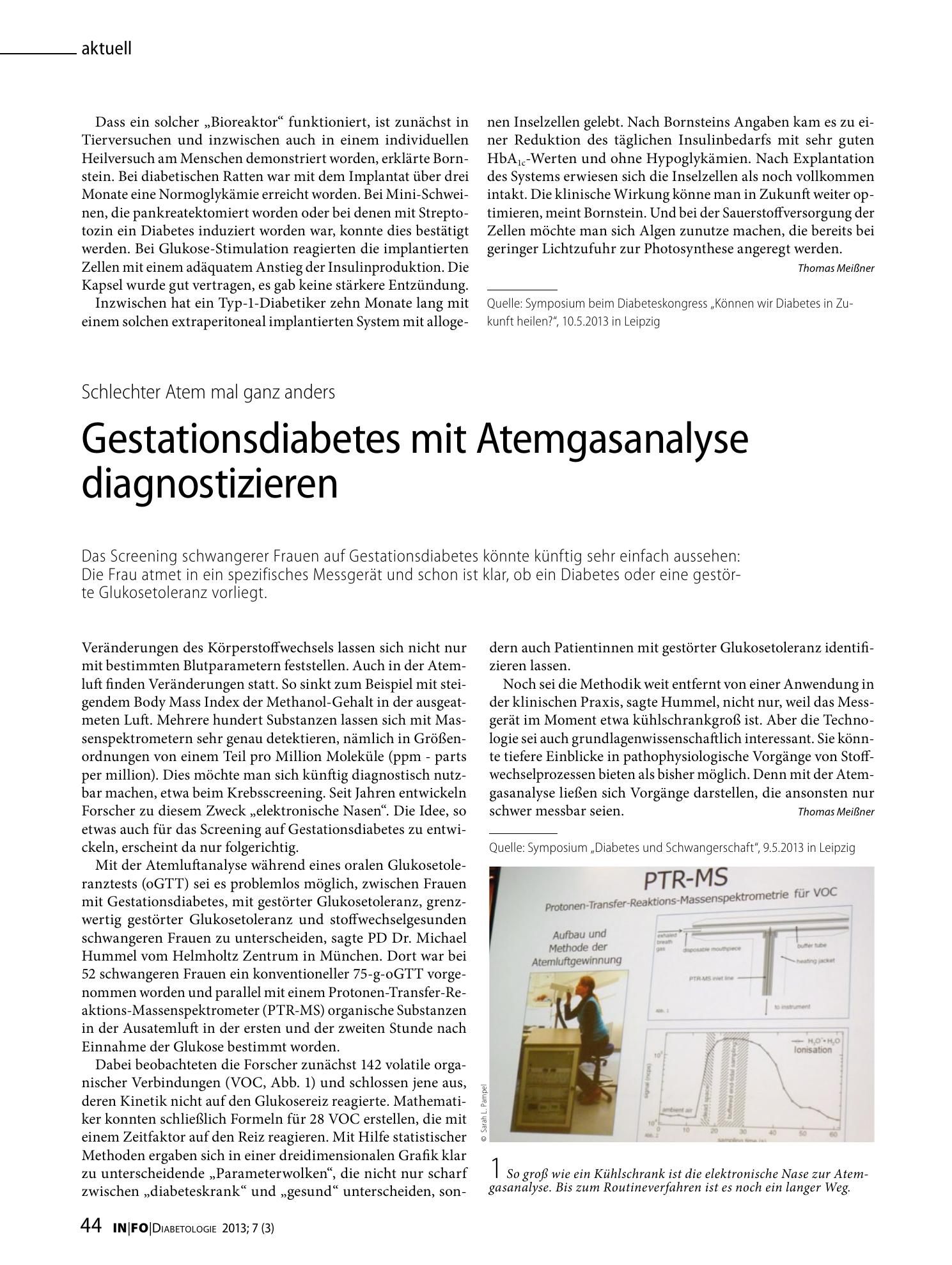 Vorschauseite 1: Gestationsdiabetes mit Atemgasanalyse diagnostizieren