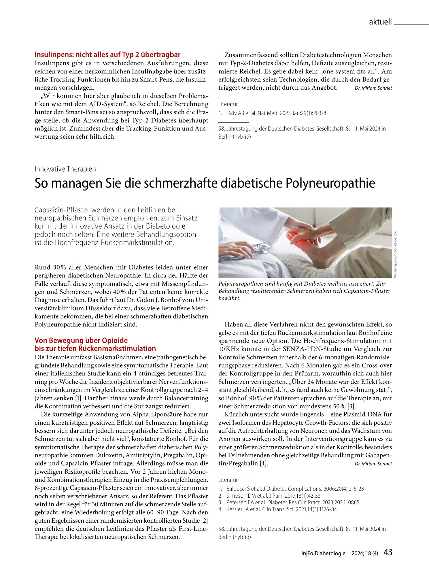 Vorschauseite 1: So managen Sie die schmerzhafte diabetische Polyneuropathie