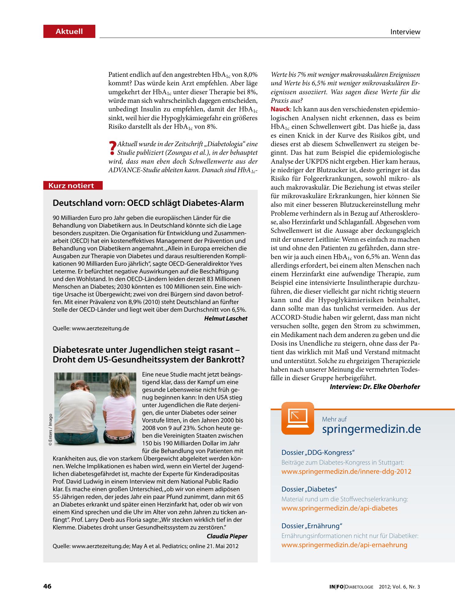 Vorschauseite 1: Diabetesrate unter Jugendlichen steigt rasant — Droht dem US-Gesundheitssystem der Bankrott?