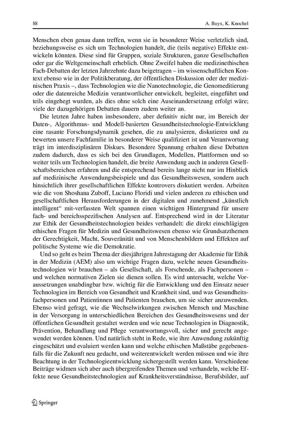 Vorschauseite 2: Ethik der Gesundheitstechnologien im Spannungsfeld von Gesundheitsversorgung und gesellschaftliche Verantwortung