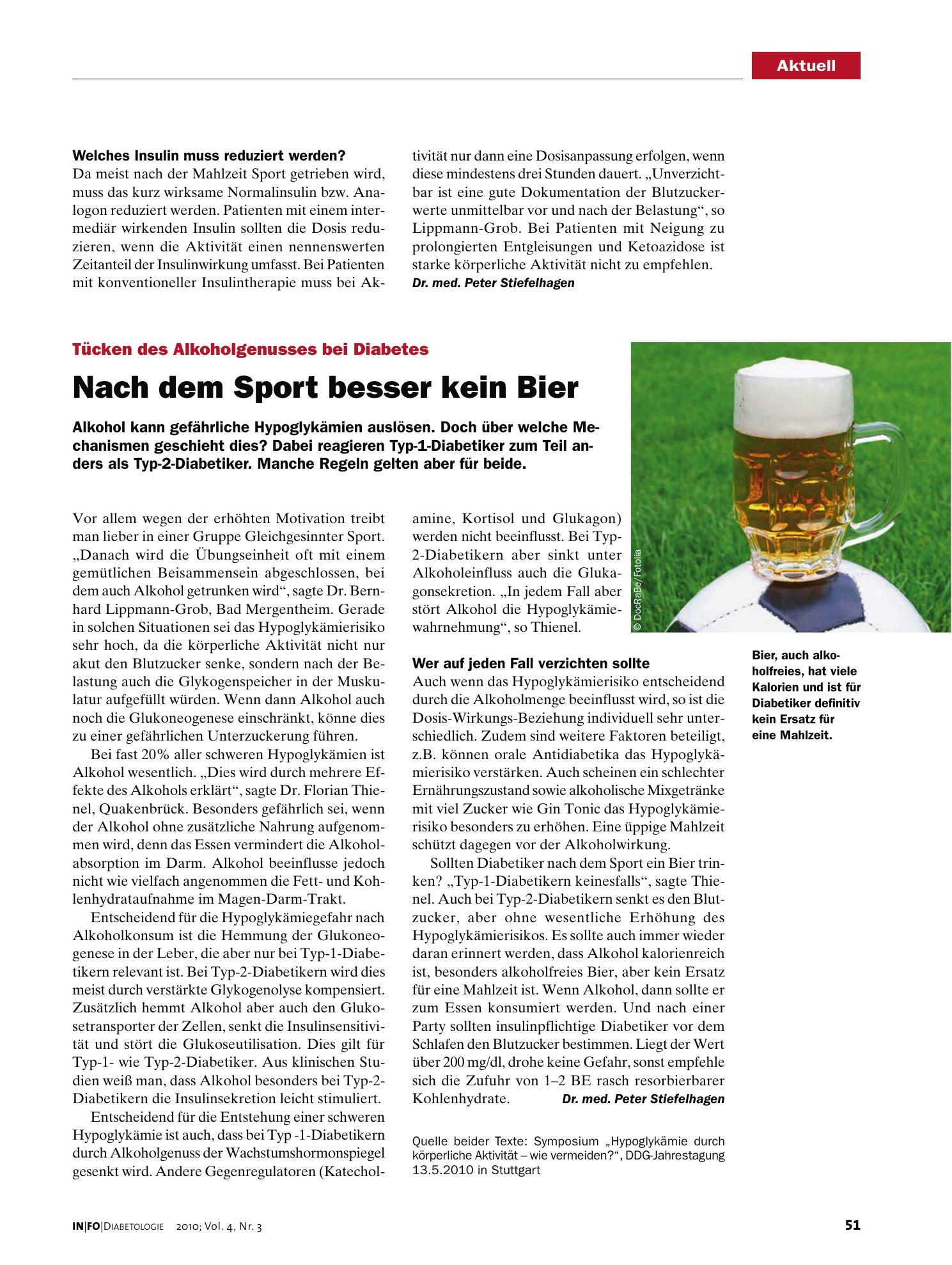 Vorschauseite 1: Nach dem Sport besser kein Bier