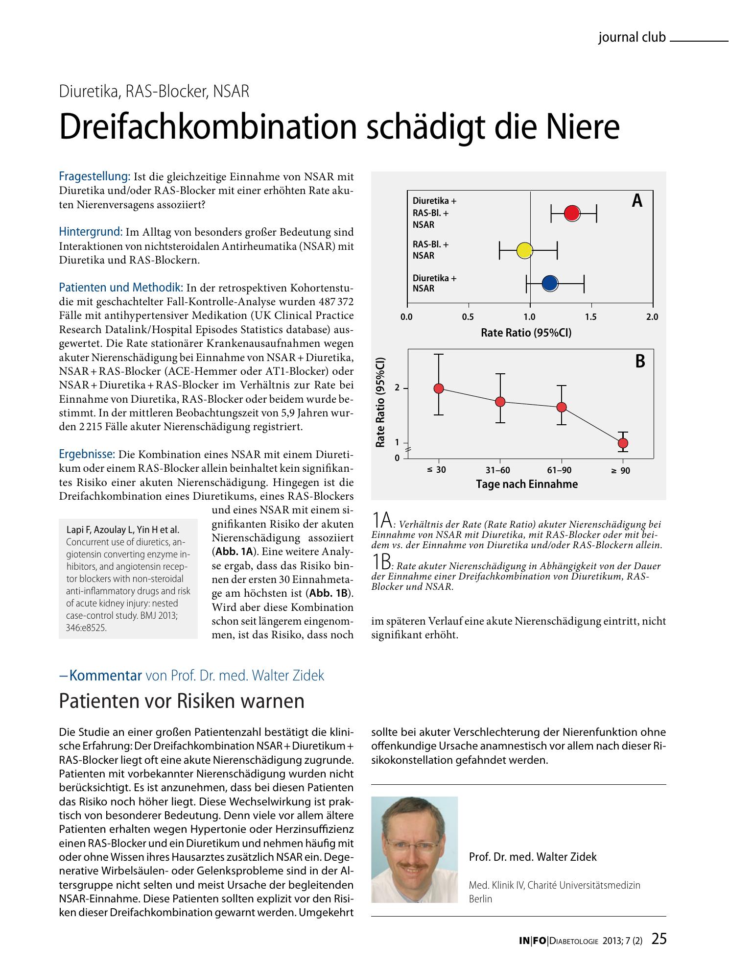 Vorschauseite 1: Dreifachkombination schädigt die Niere