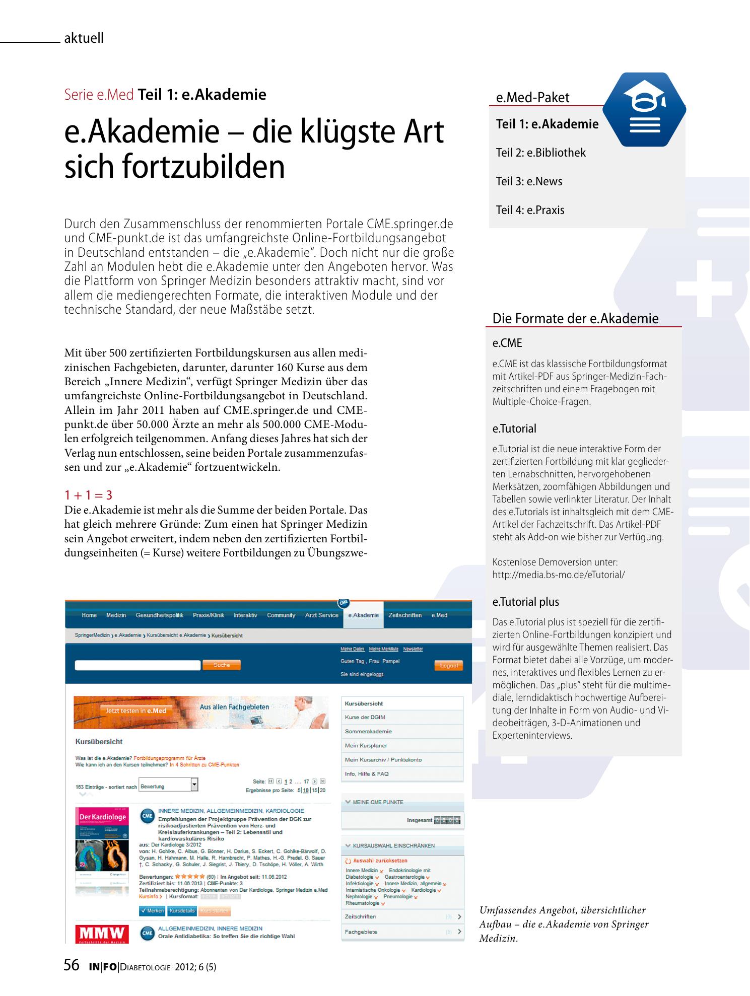 Vorschauseite 1: e.Akademie – die klügste Art sich fortzubilden
