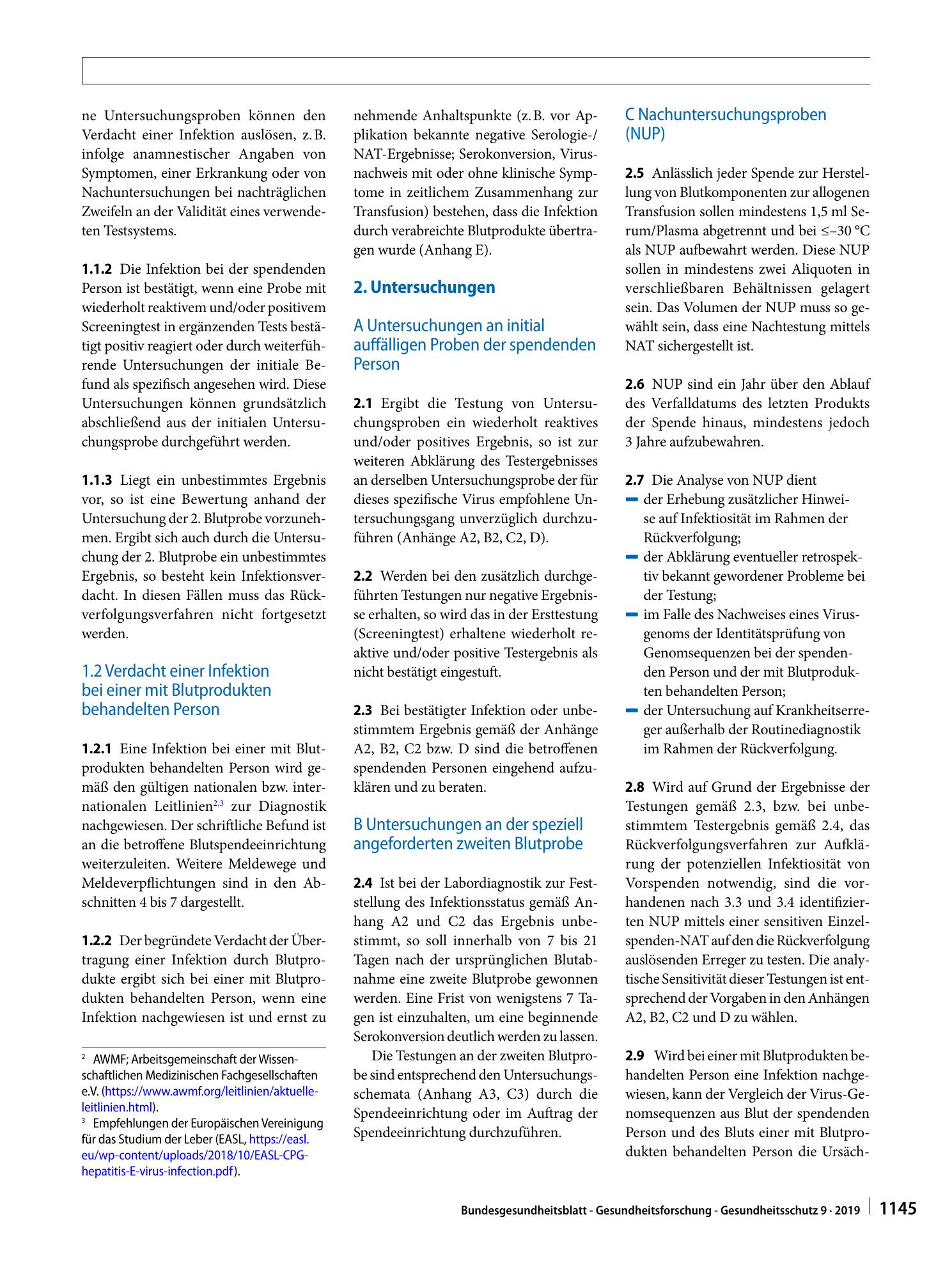 Vorschauseite 2: Verfahren zur Rückverfolgung (Look Back) (gemäß § 19 Transfusionsgesetz)