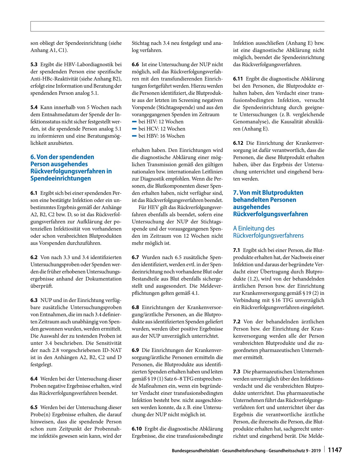 Vorschauseite 4: Verfahren zur Rückverfolgung (Look Back) (gemäß § 19 Transfusionsgesetz)