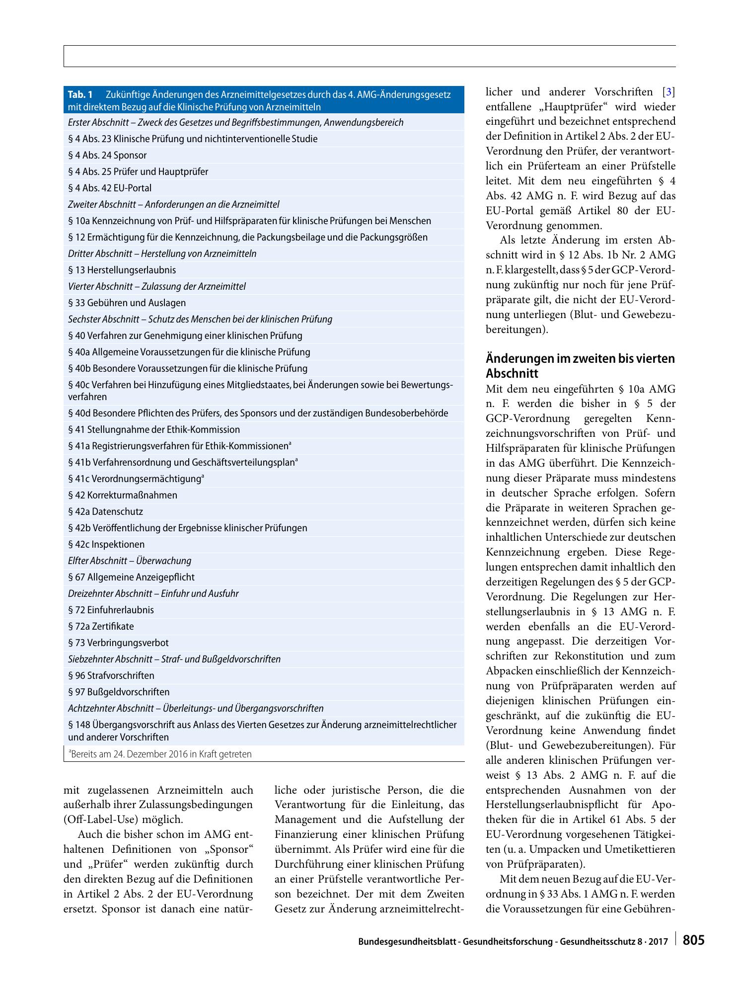 Vorschauseite 2: Änderungen des Arzneimittelgesetzes durch die EU-Verordnung zu klinischen Prüfungen