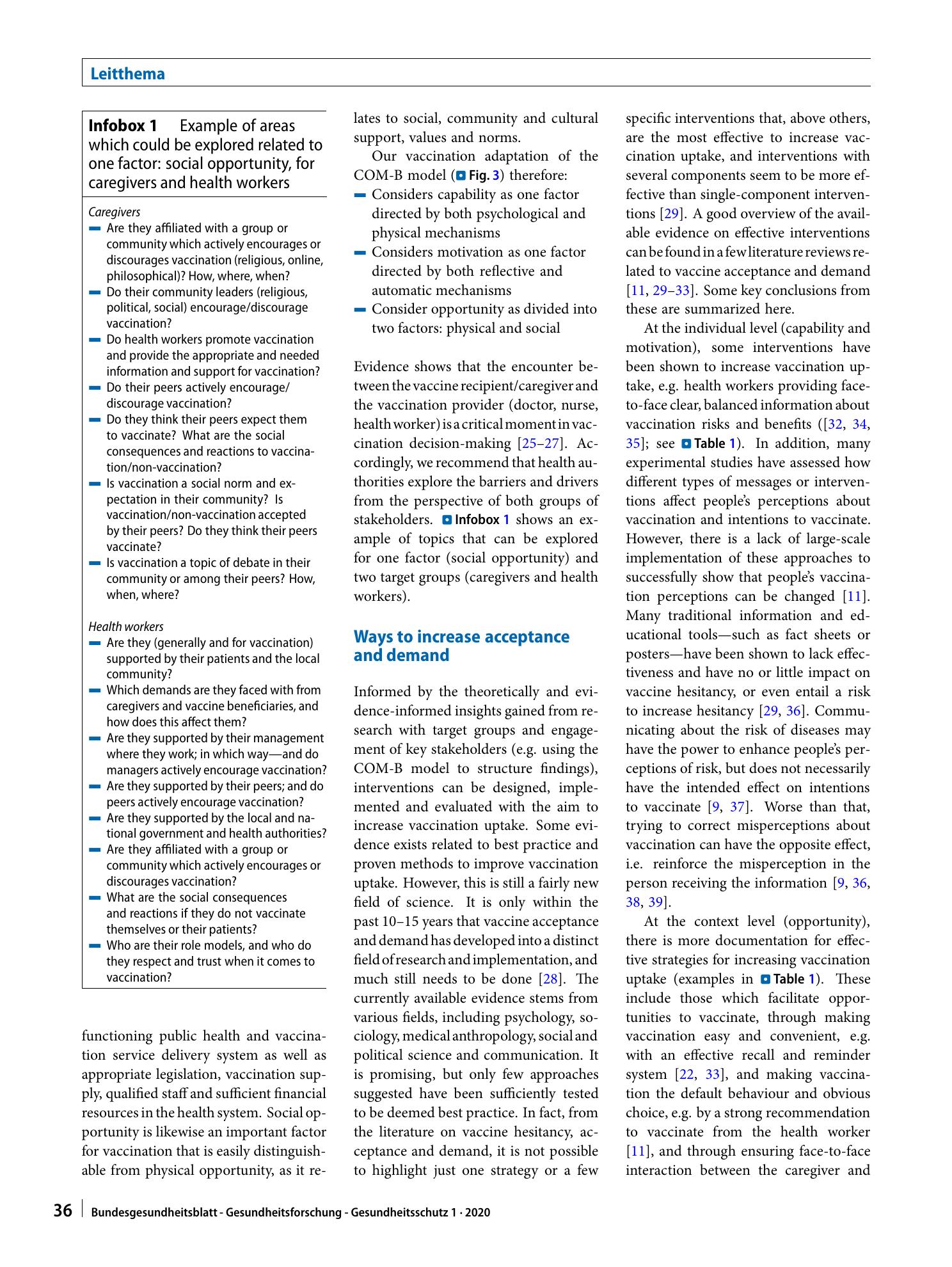Vorschauseite 5: Understanding vaccine acceptance and demand—and ways to increase them
