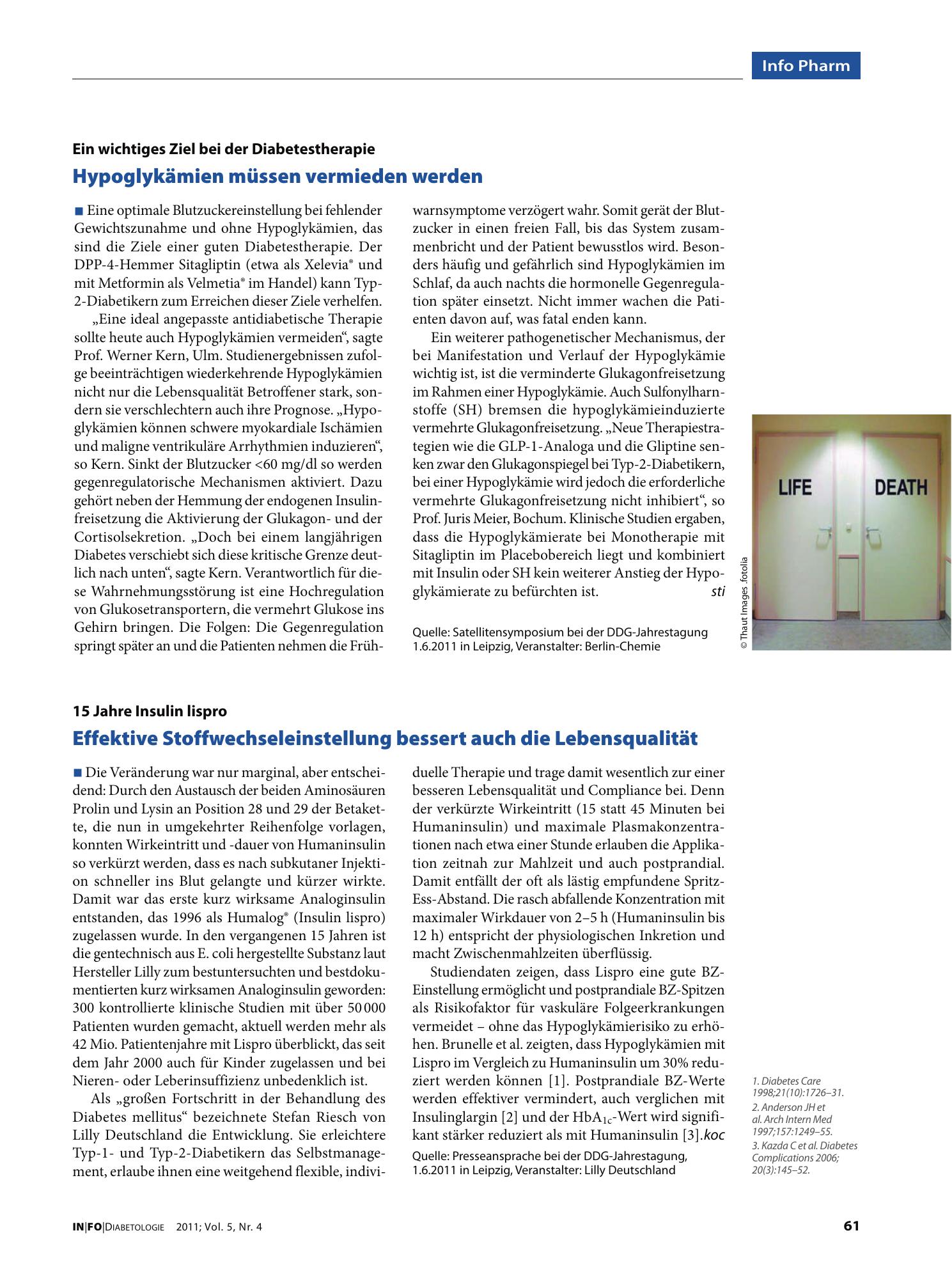 Vorschauseite 1: Effektive Stoffwechseleinstellung bessert auch die Lebensqualität