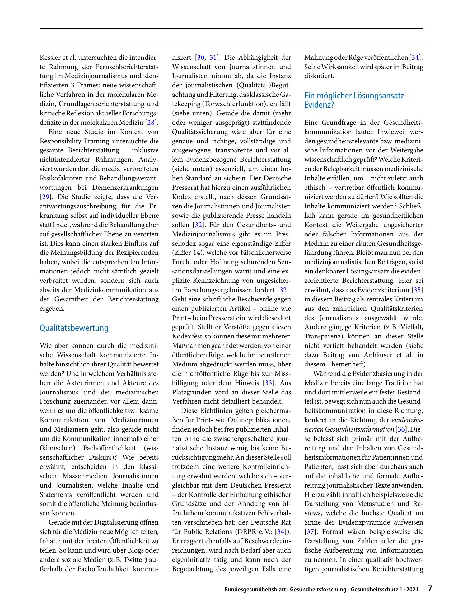 Vorschauseite 5: Einführung zur Qualität von Medizinjournalismus und erste Einschätzungen zur COVID-19-Berichterstattung