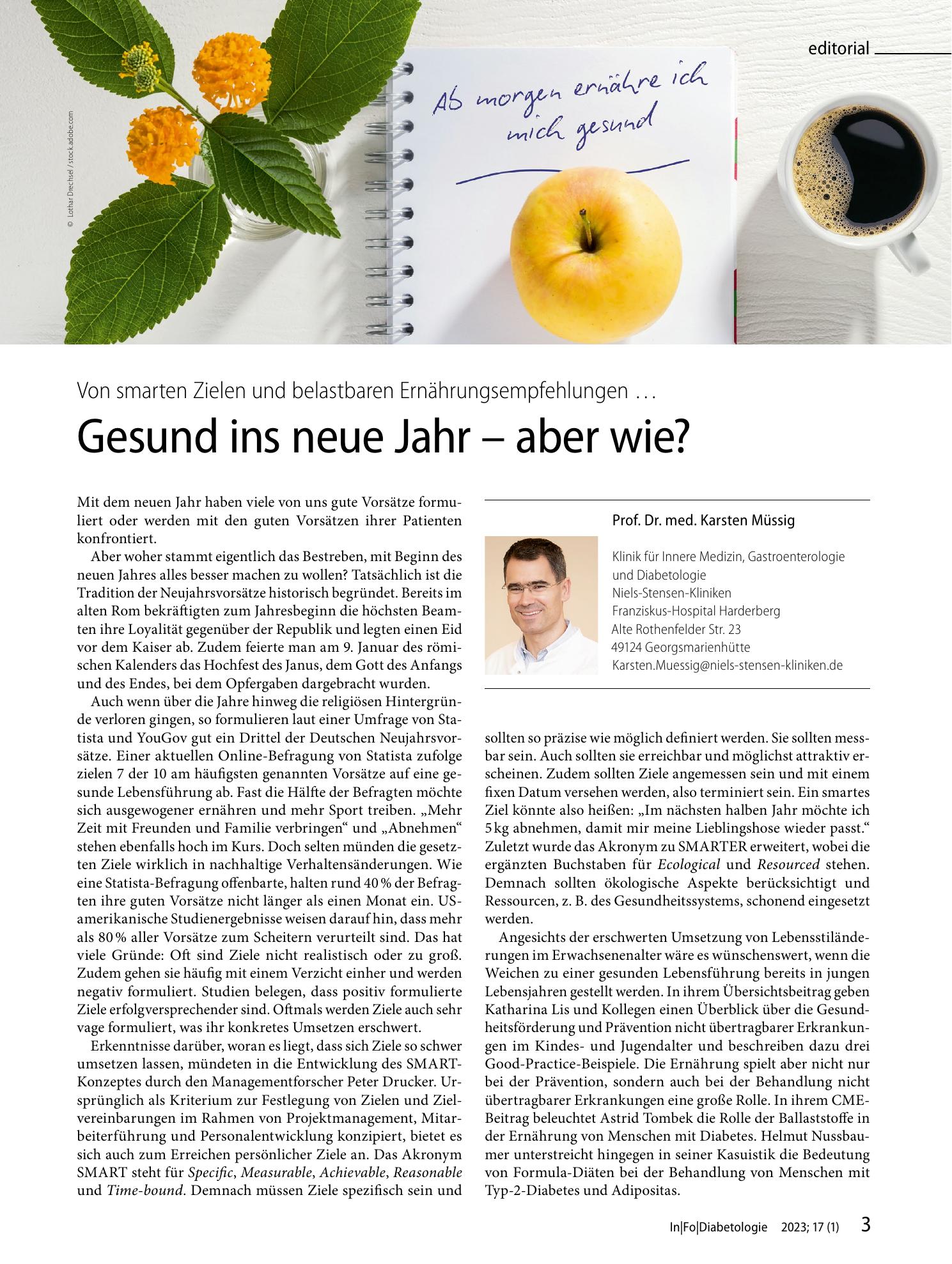 Vorschauseite 1: Gesund ins neue Jahr - aber wie?