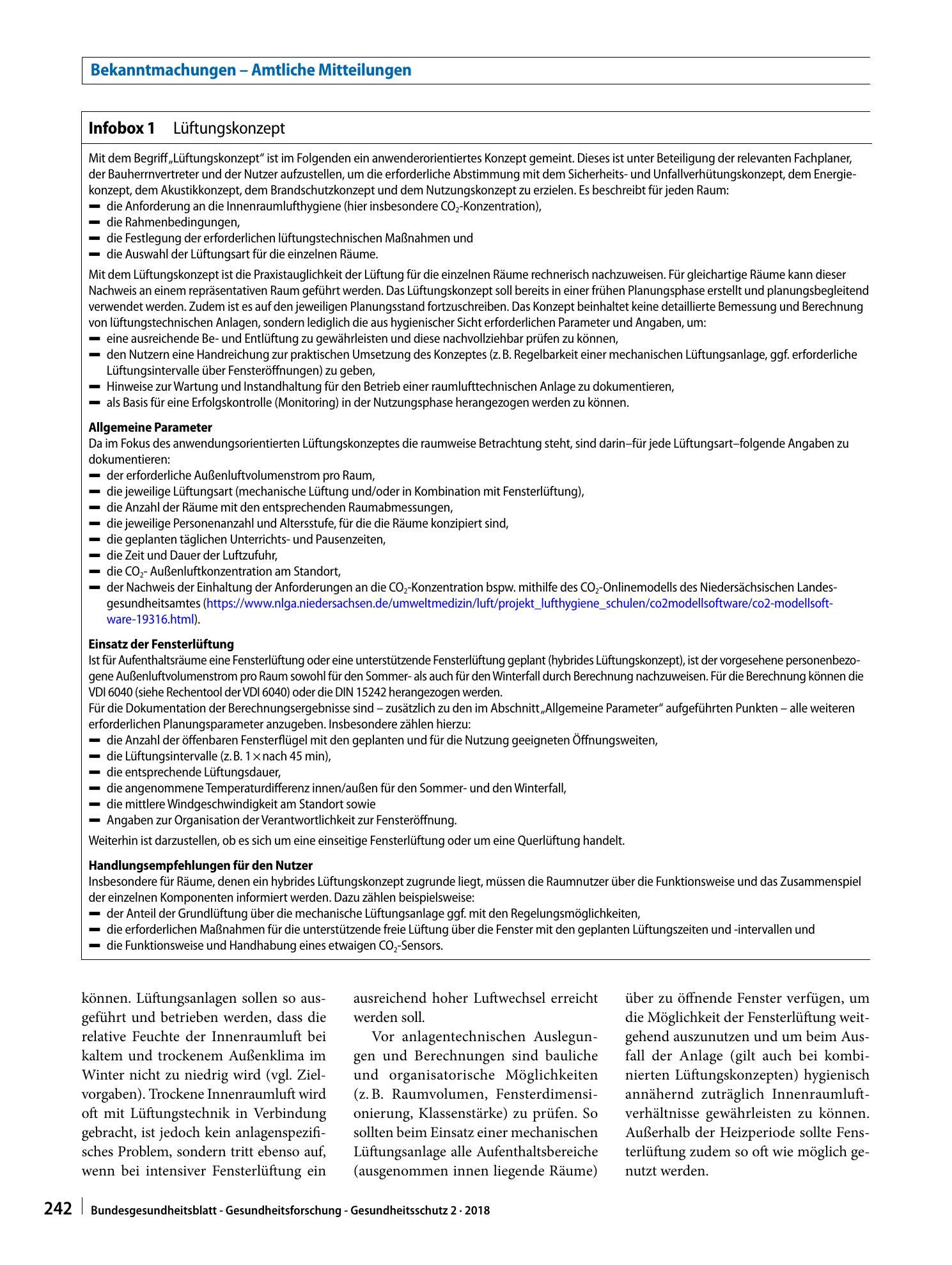 Vorschauseite 4: Anforderungen an Lüftungskonzeptionen in Gebäuden – Teil I: Bildungseinrichtungen