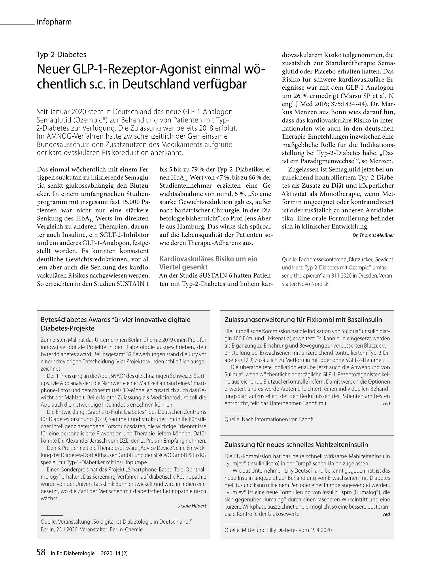 Vorschauseite 1: Bytes4diabetes Awards für vier innovative digitale Diabetes-Projekte