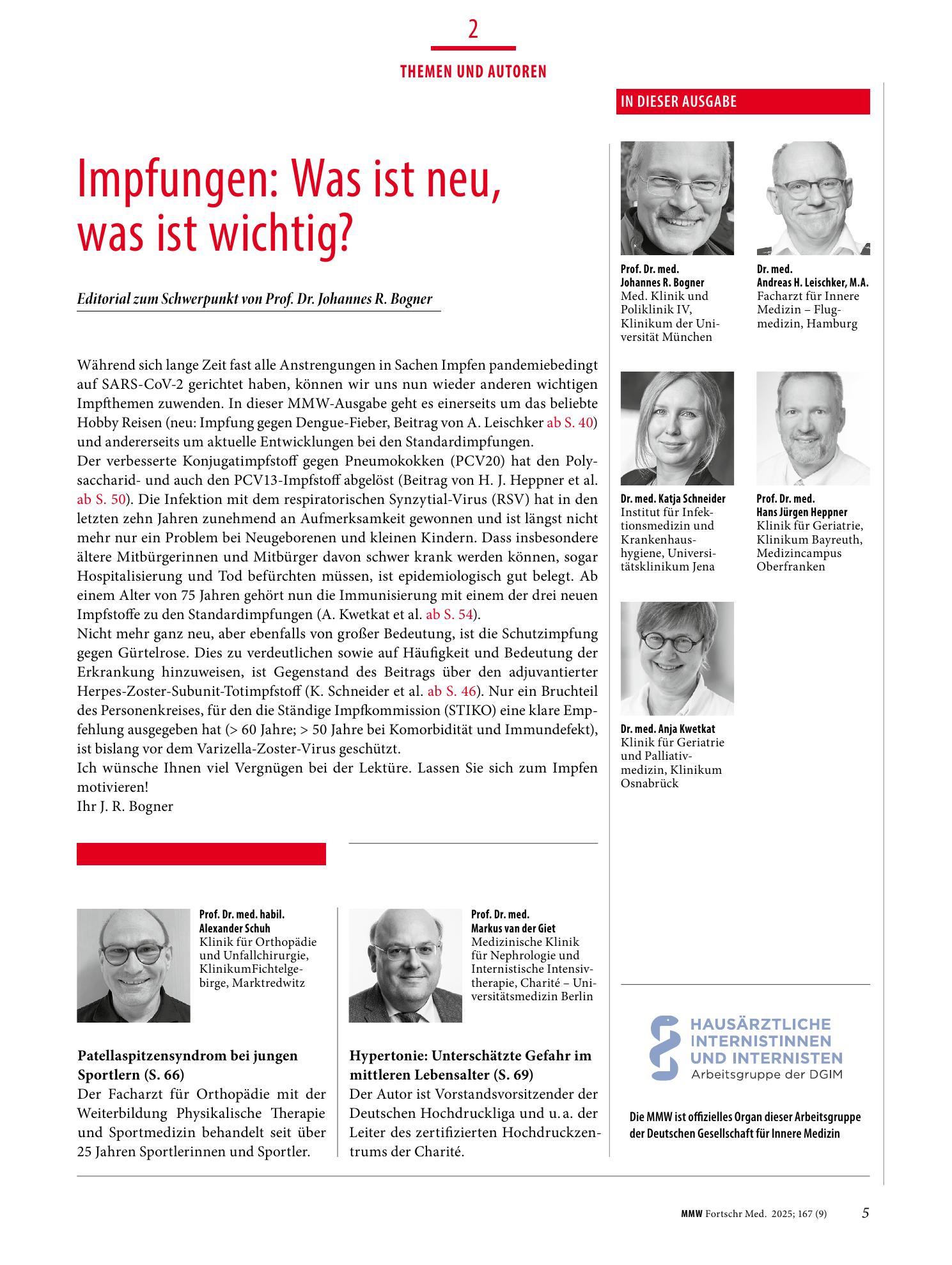 Vorschauseite 1: Impfungen: Was ist neu, was ist wichtig?