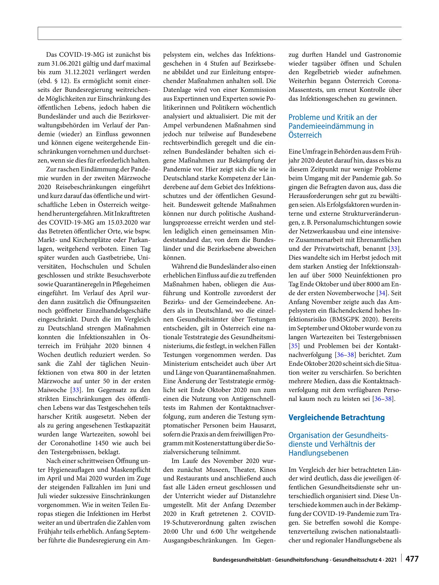Vorschauseite 6: Öffentliche Gesundheitsdienste in der COVID-19-Pandemie: Strategien und Praktiken in ausgewählten europäischen Nachbarländern