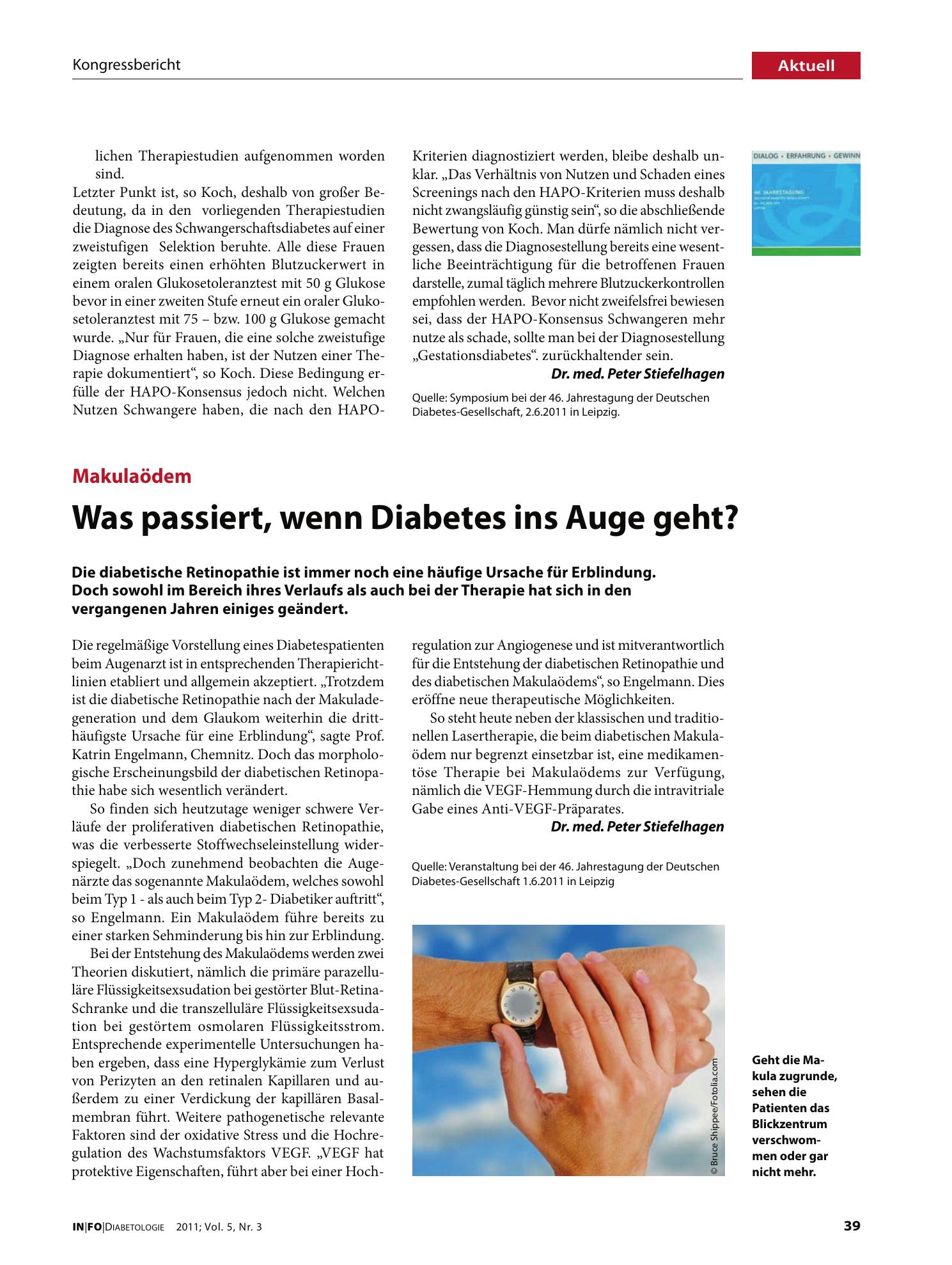 Vorschauseite 1: Was passiert, wenn Diabetes ins Auge geht?