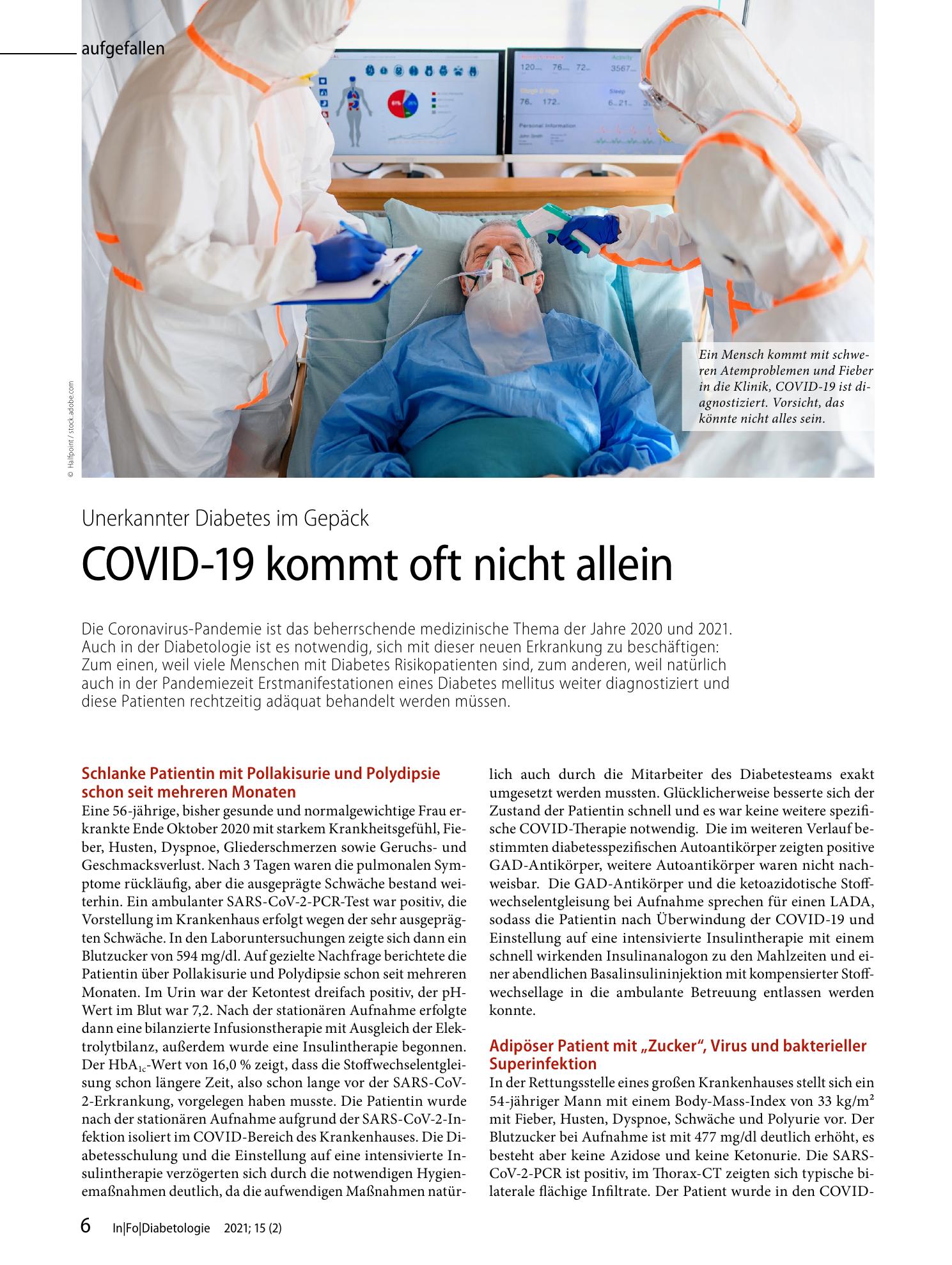 Vorschauseite 1: COVID-19 kommt oft nicht allein