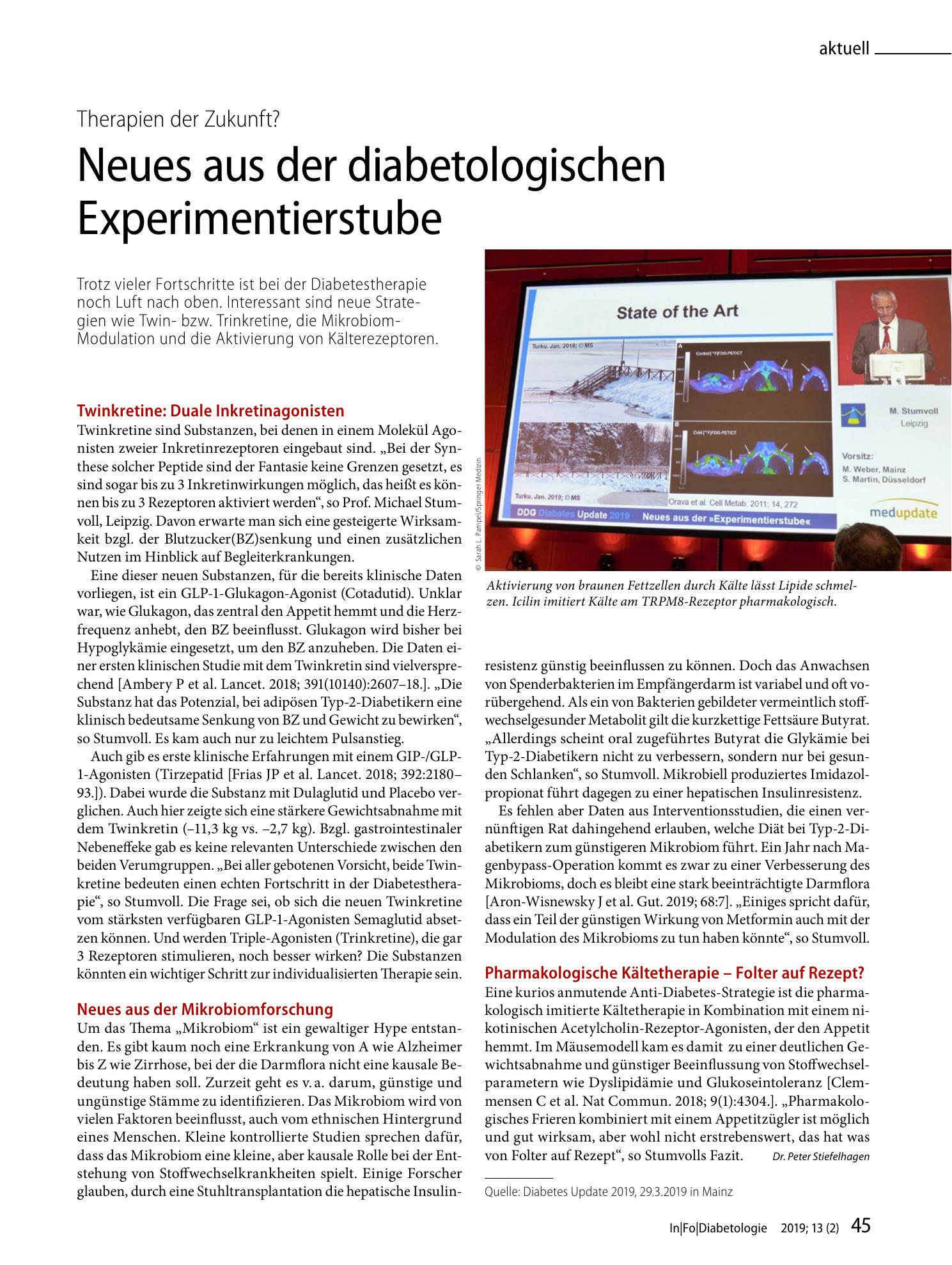 Vorschauseite 1: Neues aus der diabetologischen Experimentierstube