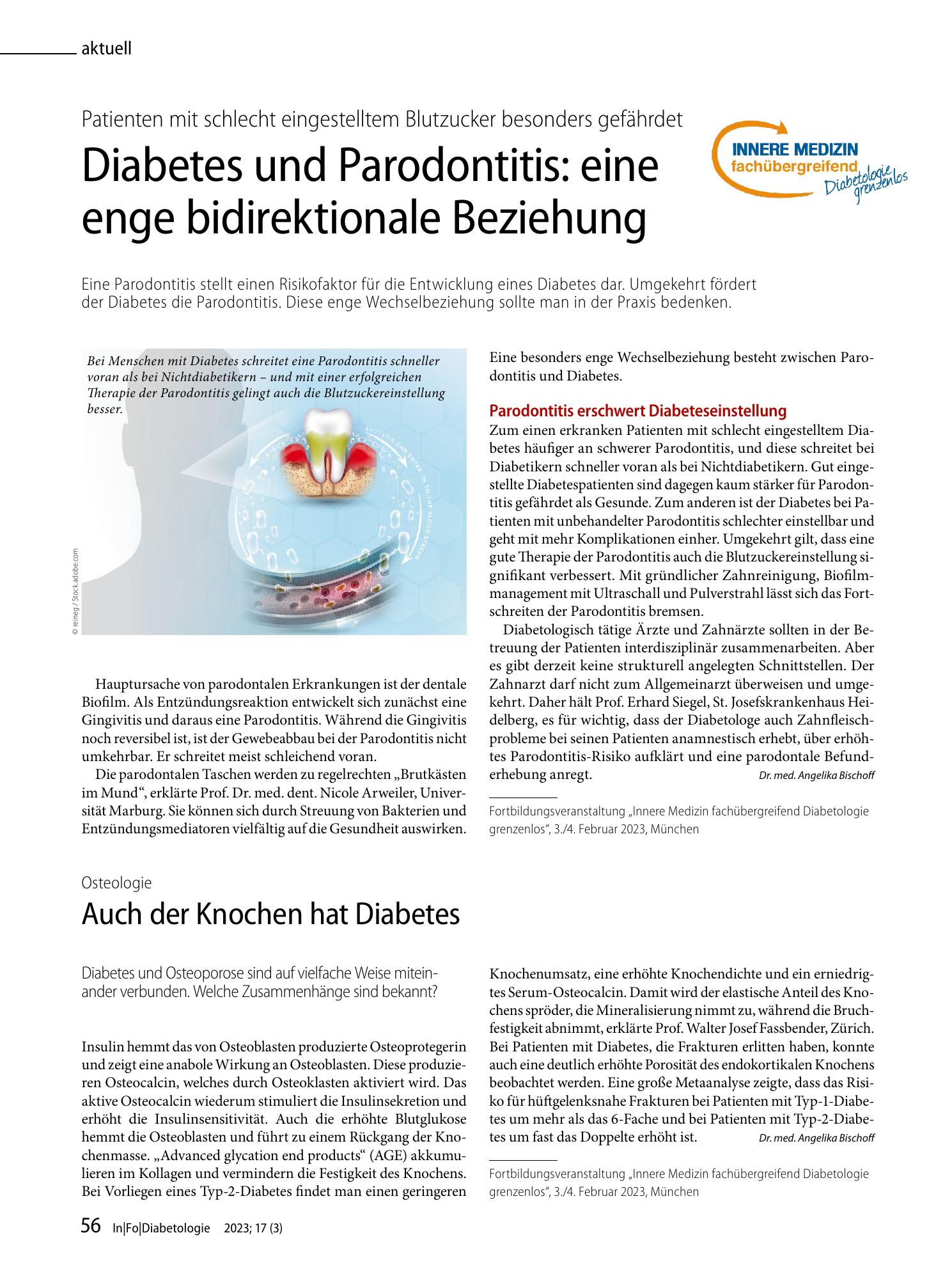 Vorschauseite 1: Auch der Knochen hat Diabetes