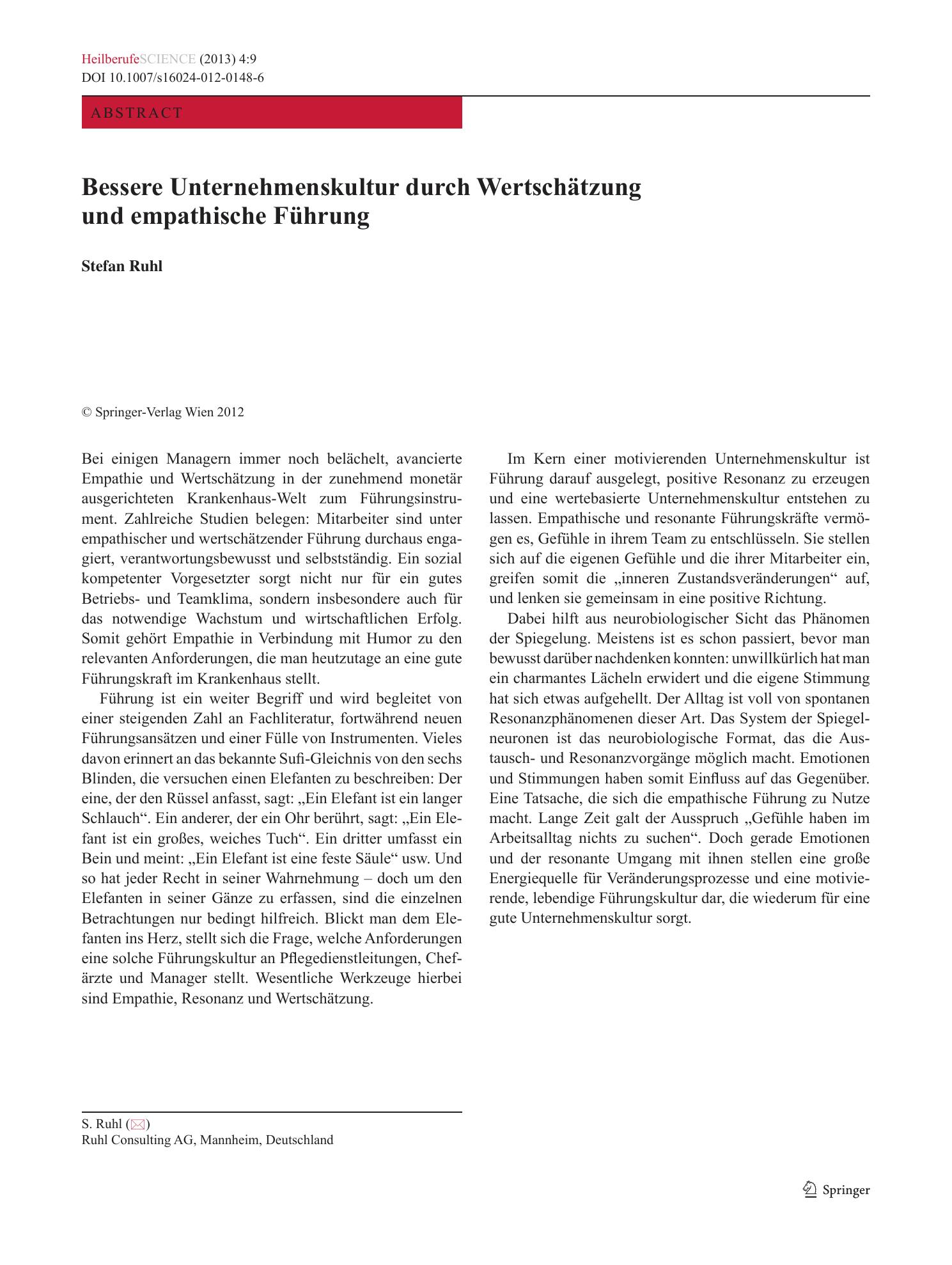 Vorschauseite 1: Bessere Unternehmenskultur durch Wertschätzung und empathische Führung