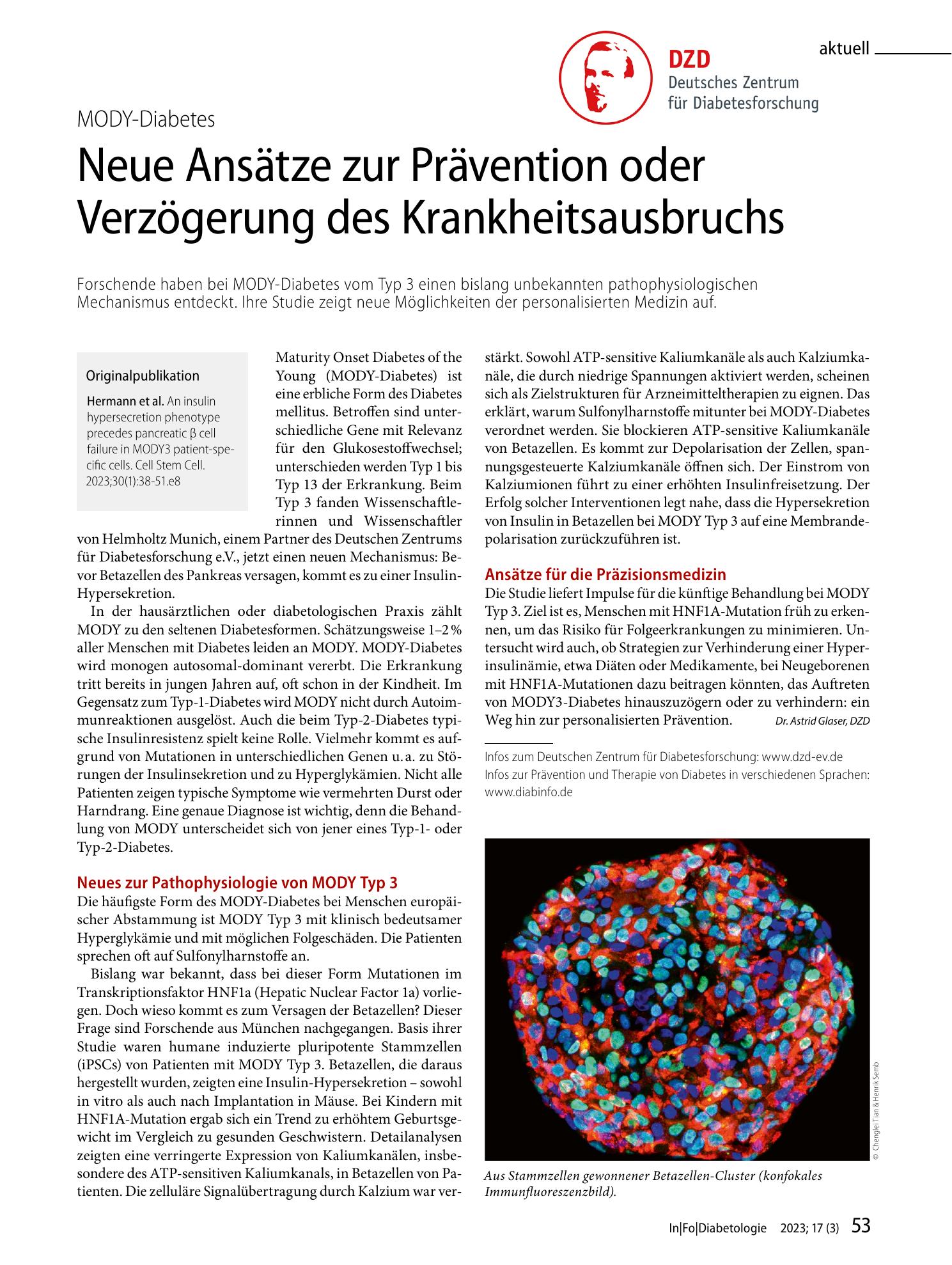 Vorschauseite 1: Neue Ansätze zur Prävention oder Verzögerung des Krankheitsausbruchs