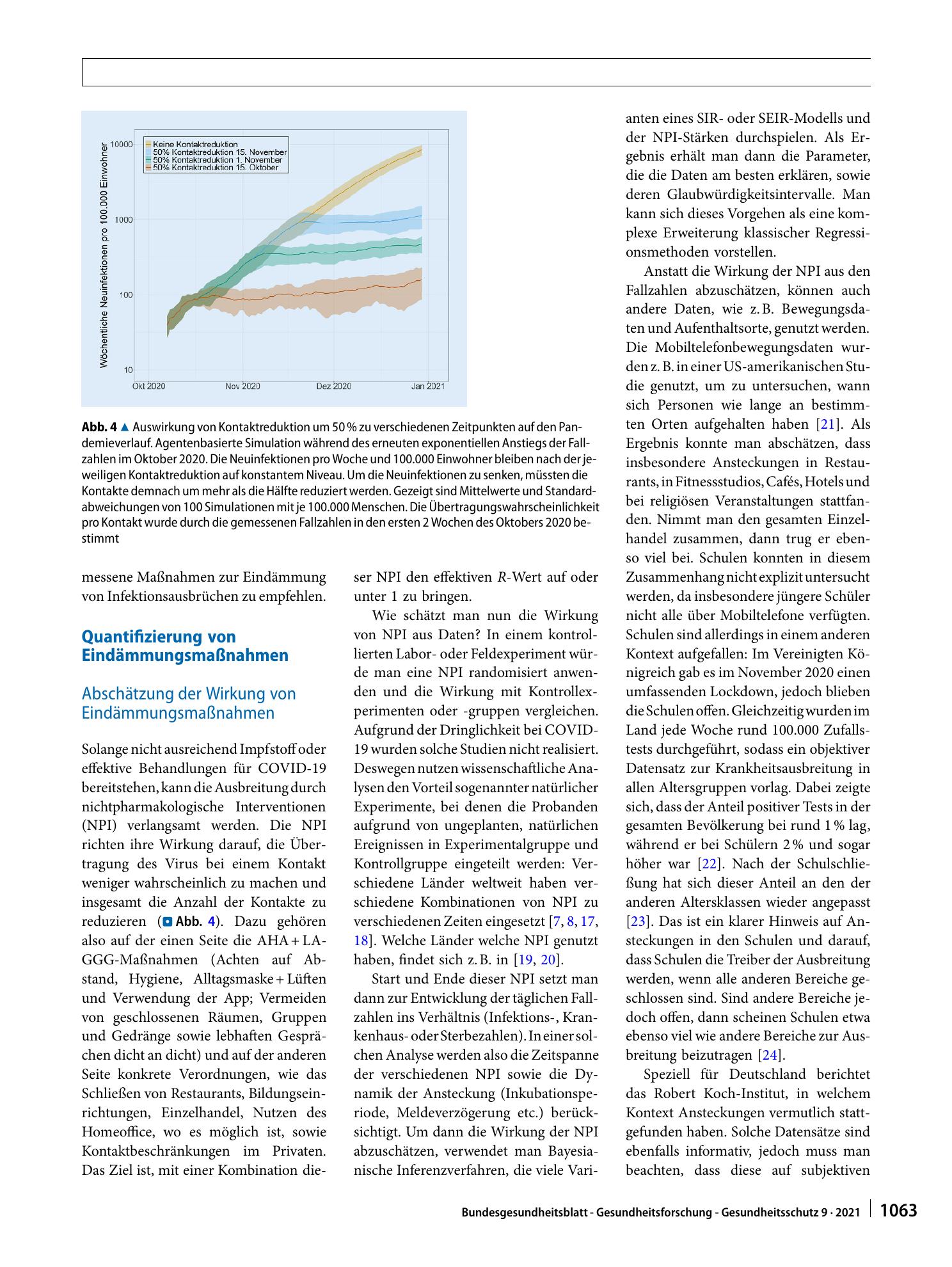 Vorschauseite 6: Der Beitrag von epidemiologischen Modellen zur Beschreibung des Ausbruchsgeschehens der COVID-19-Pandemie