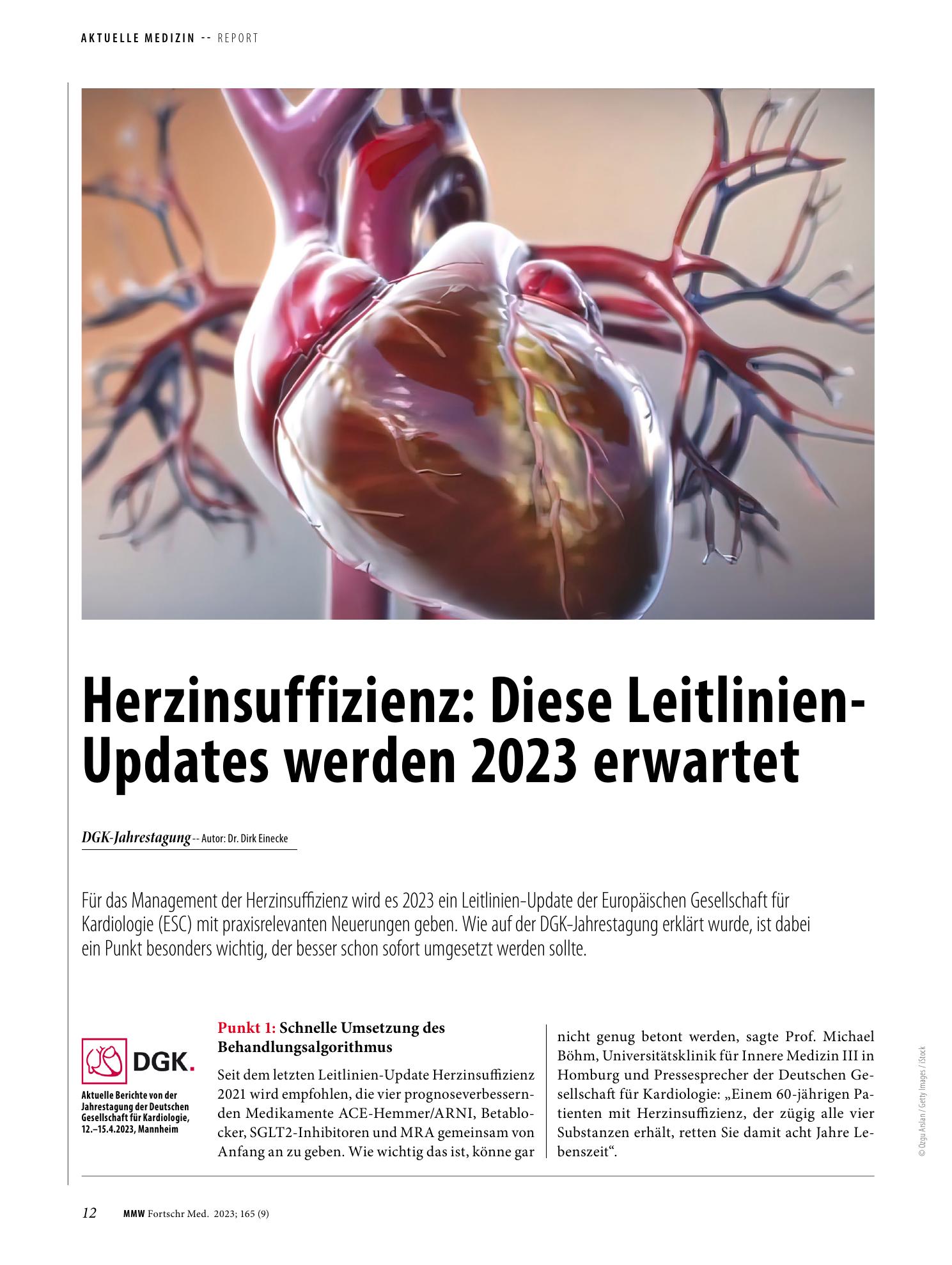 Vorschauseite 1: Herzinsuffizienz: Diese Leitlinien-Updates werden 2023 erwartet