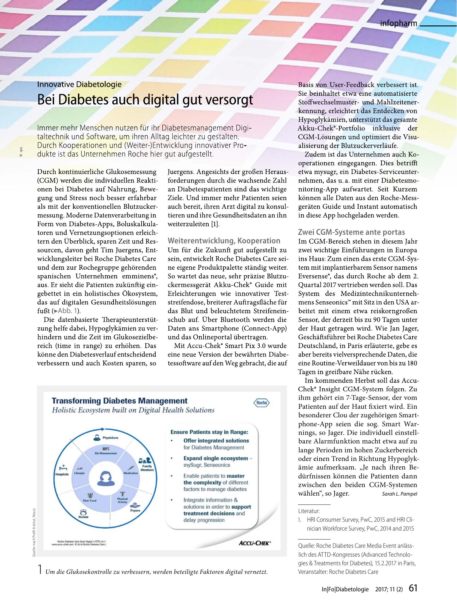 Vorschauseite 1: Bei Diabetes auch digital gut versorgt