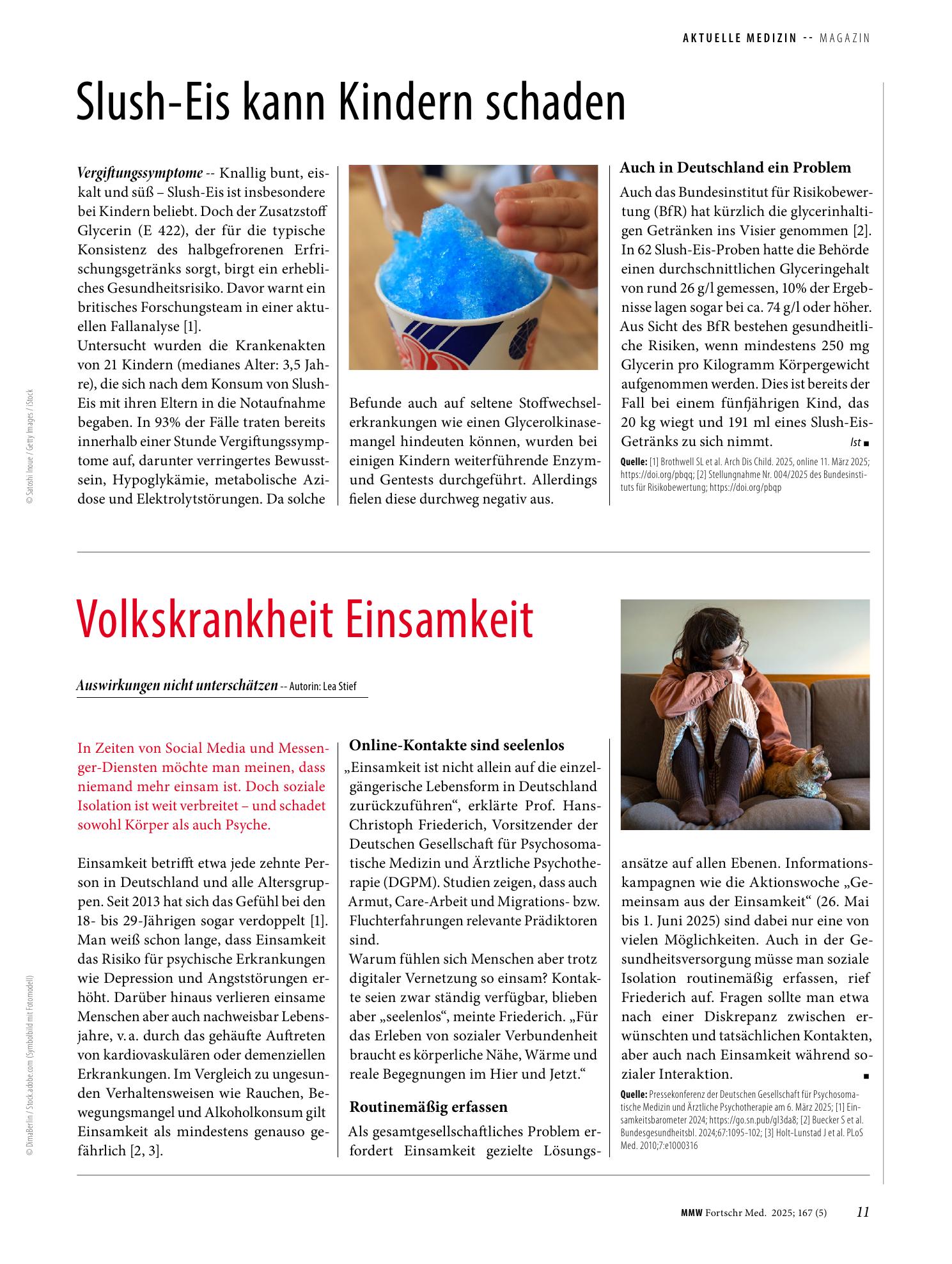 Vorschauseite 1: Slush-Eis kann Kindern schaden