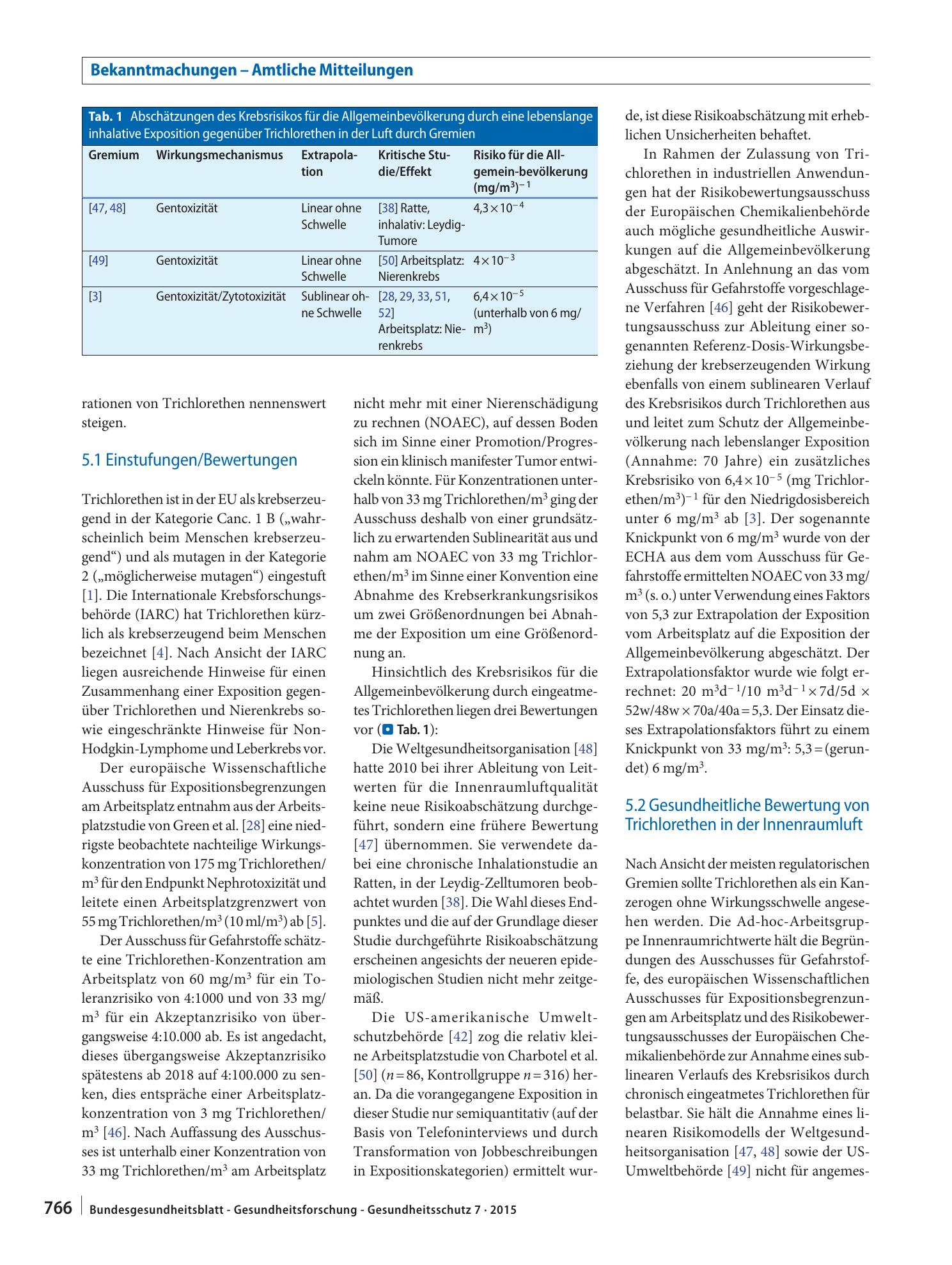Vorschauseite 5: Gesundheitliche Bewertung von Trichlorethen in der Innenraumluft