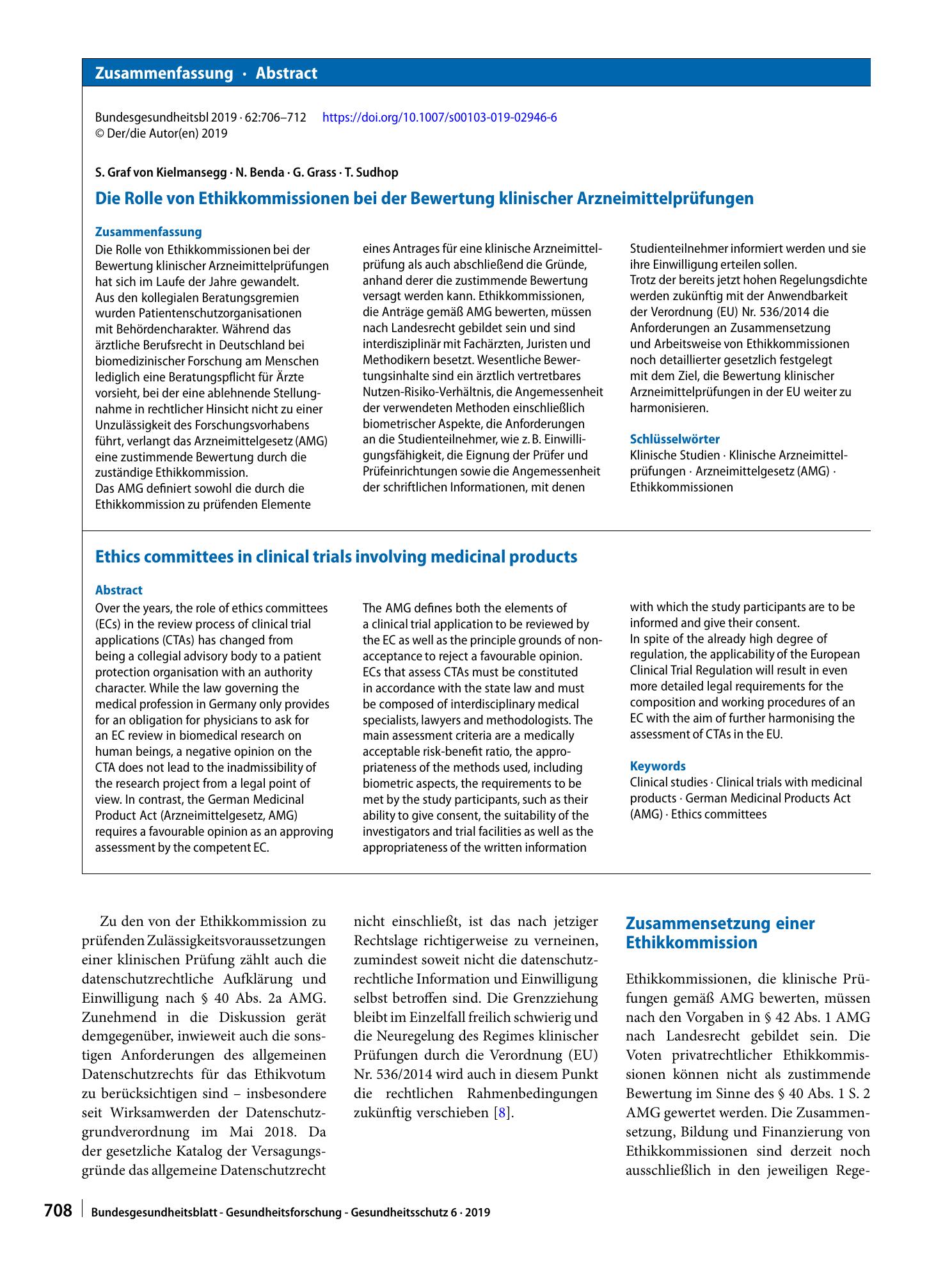 Vorschauseite 3: Die Rolle von Ethikkommissionen bei der Bewertung klinischer Arzneimittelprüfungen