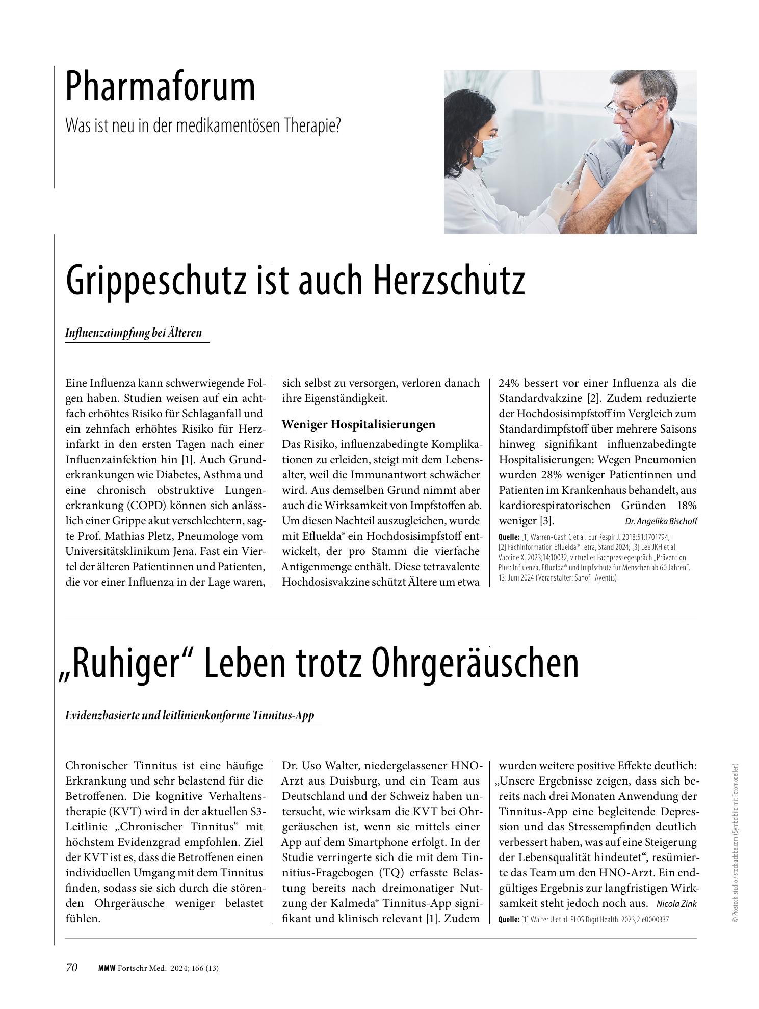 Vorschauseite 1: Grippeschutz ist auch Herzschutz