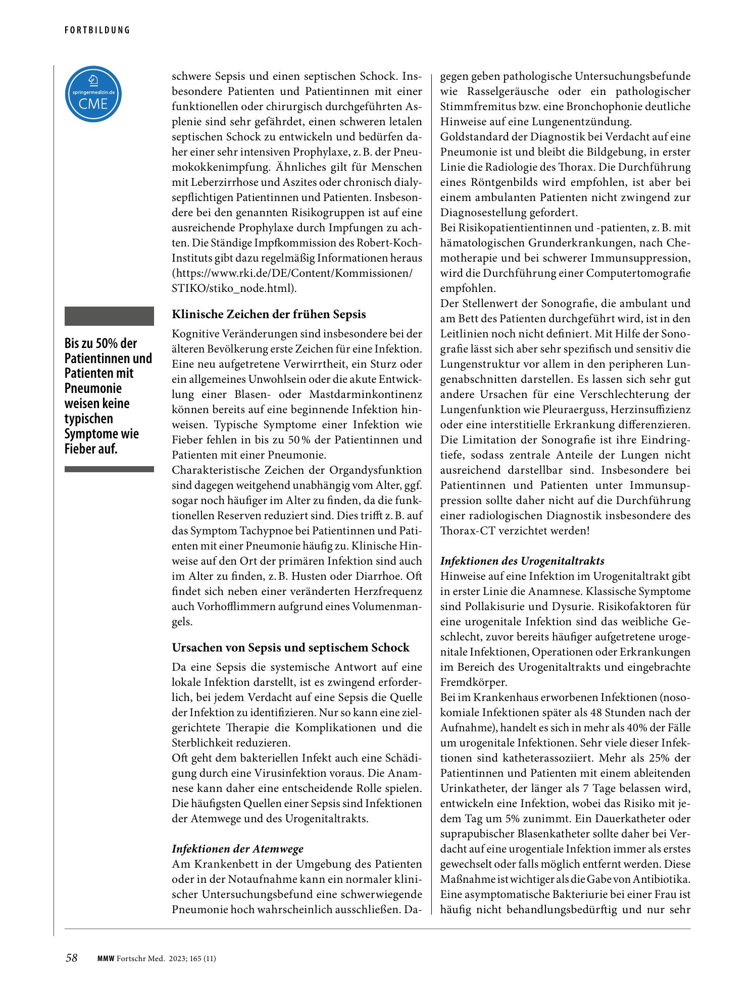 Vorschauseite 3: Früherkennung der Sepsis im häuslichen Umfeld