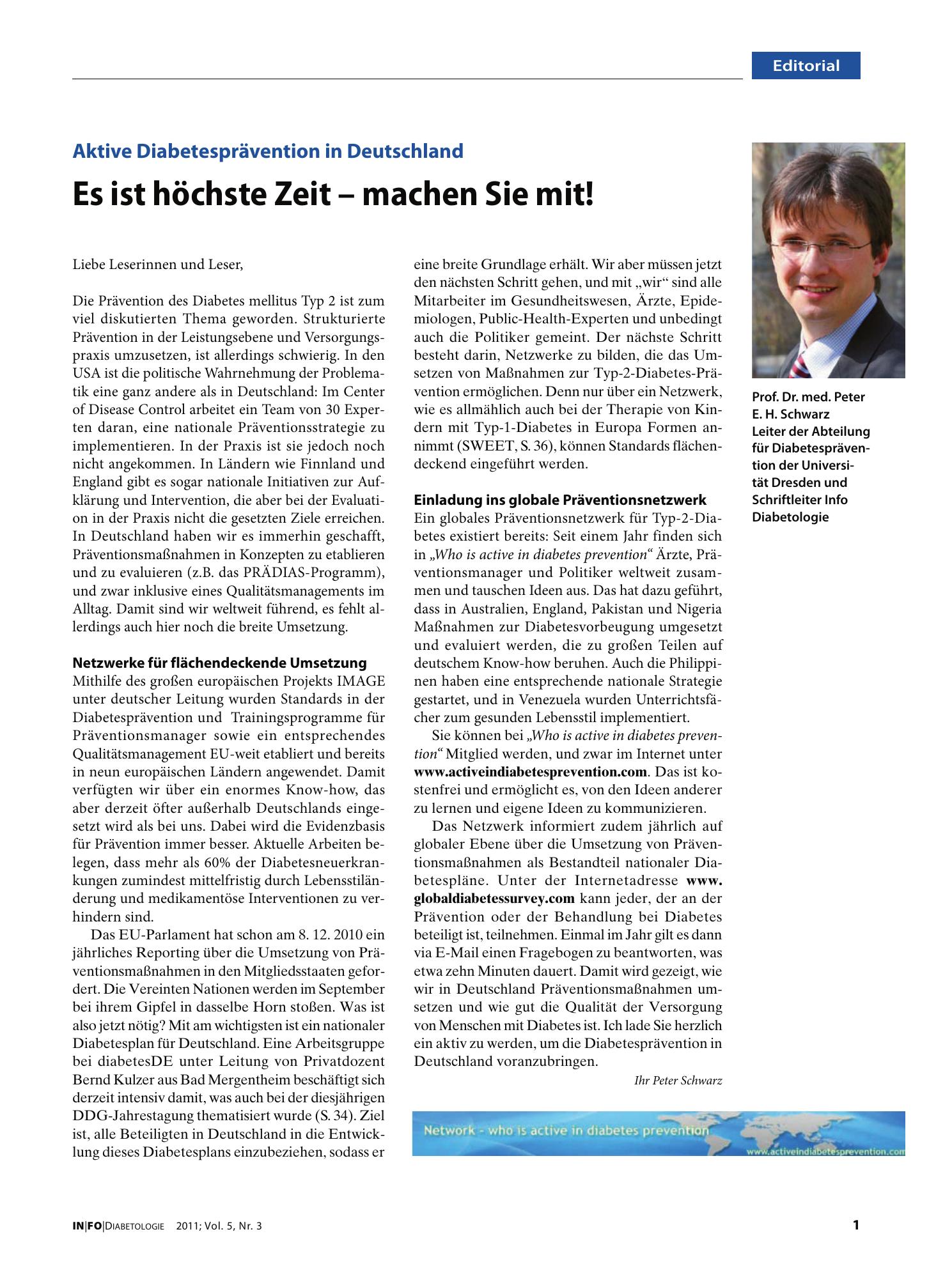 Vorschauseite 1: Es ist höchste Zeit — machen Sie mit!